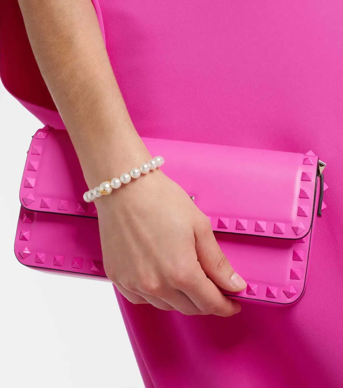 VLogo Signature faux pearl bracelet
