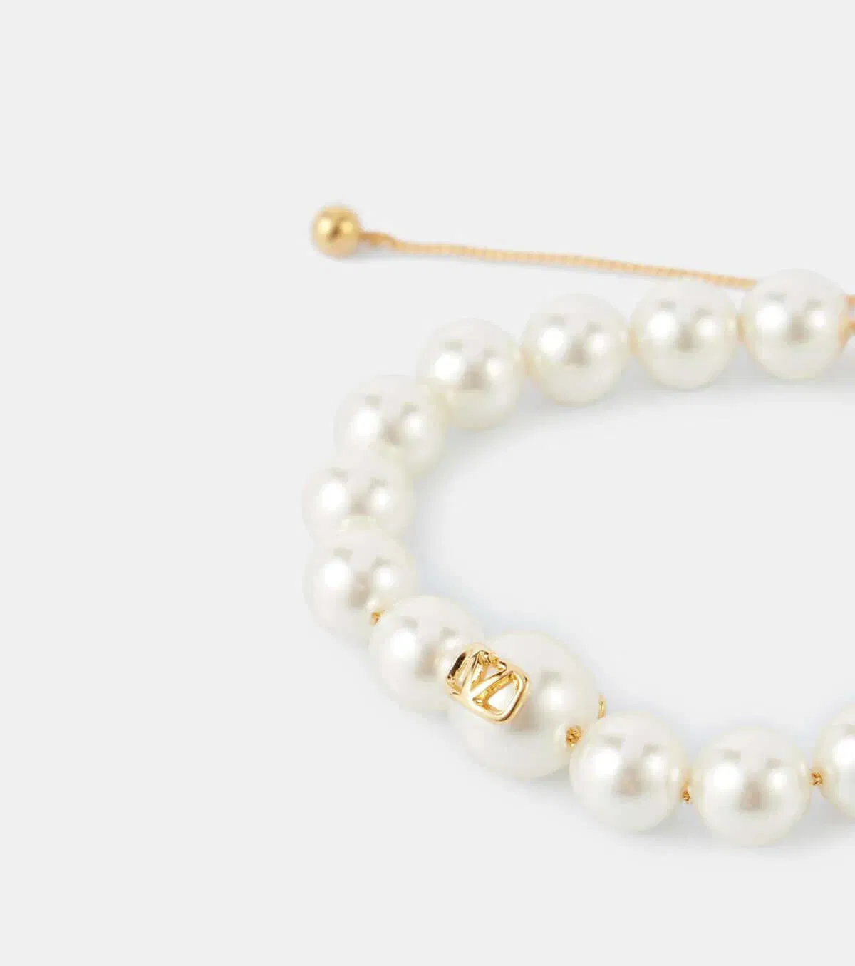 VLogo Signature faux pearl bracelet