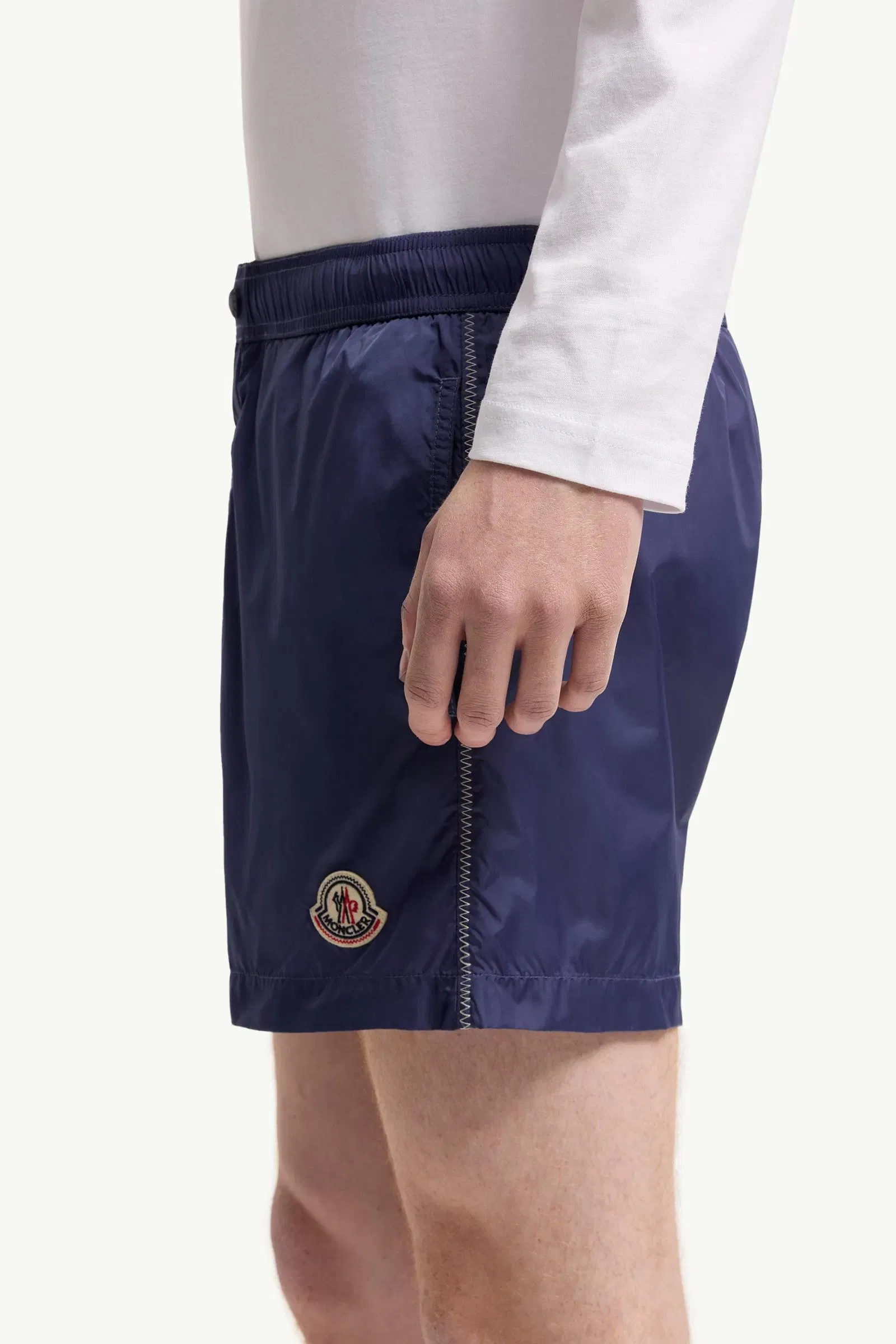 Moncler Logo Swim Shorts Cobalt Blue Cobalt Blue