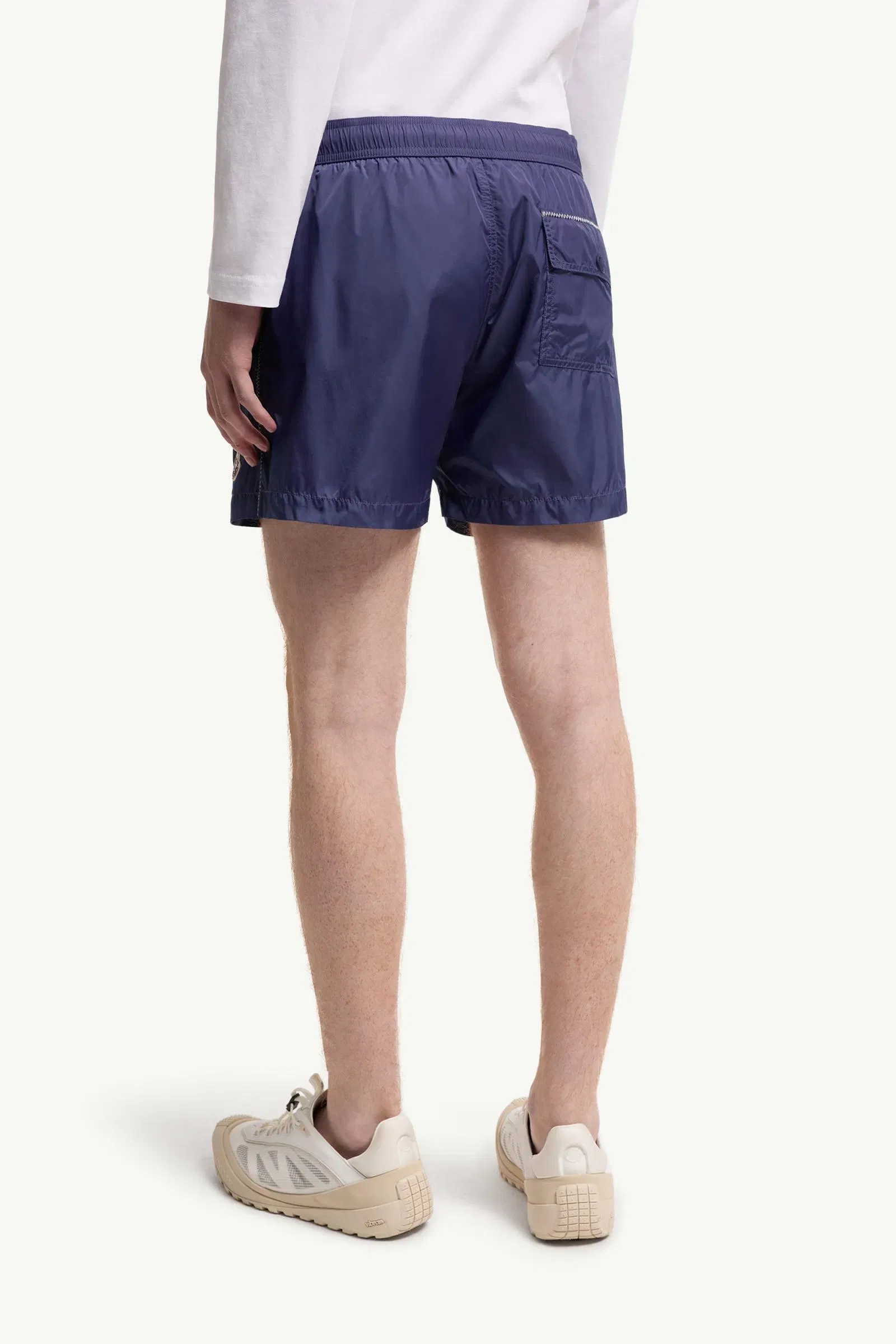Moncler Logo Swim Shorts Cobalt Blue Cobalt Blue