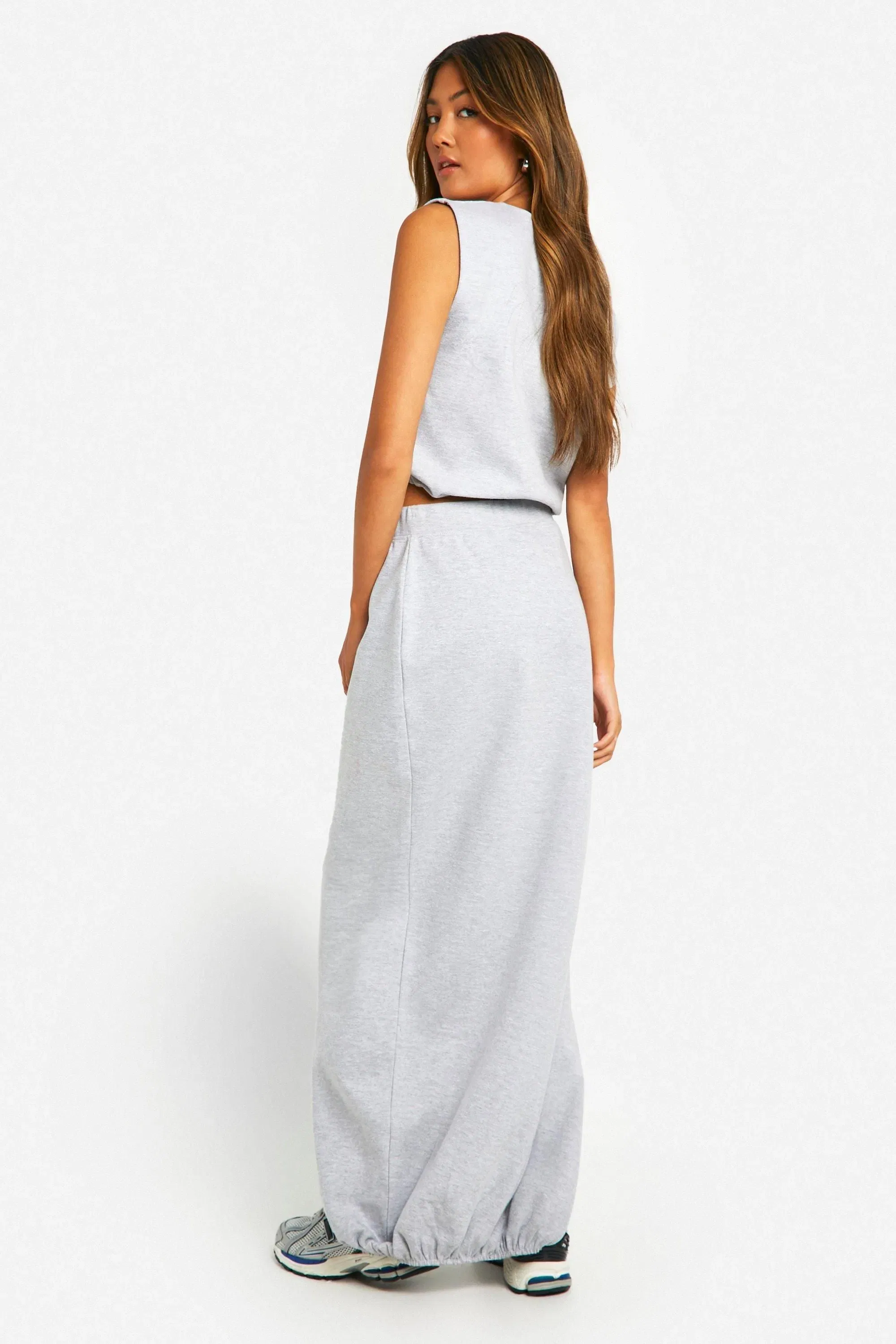 Bubble Split Midaxi Skirt