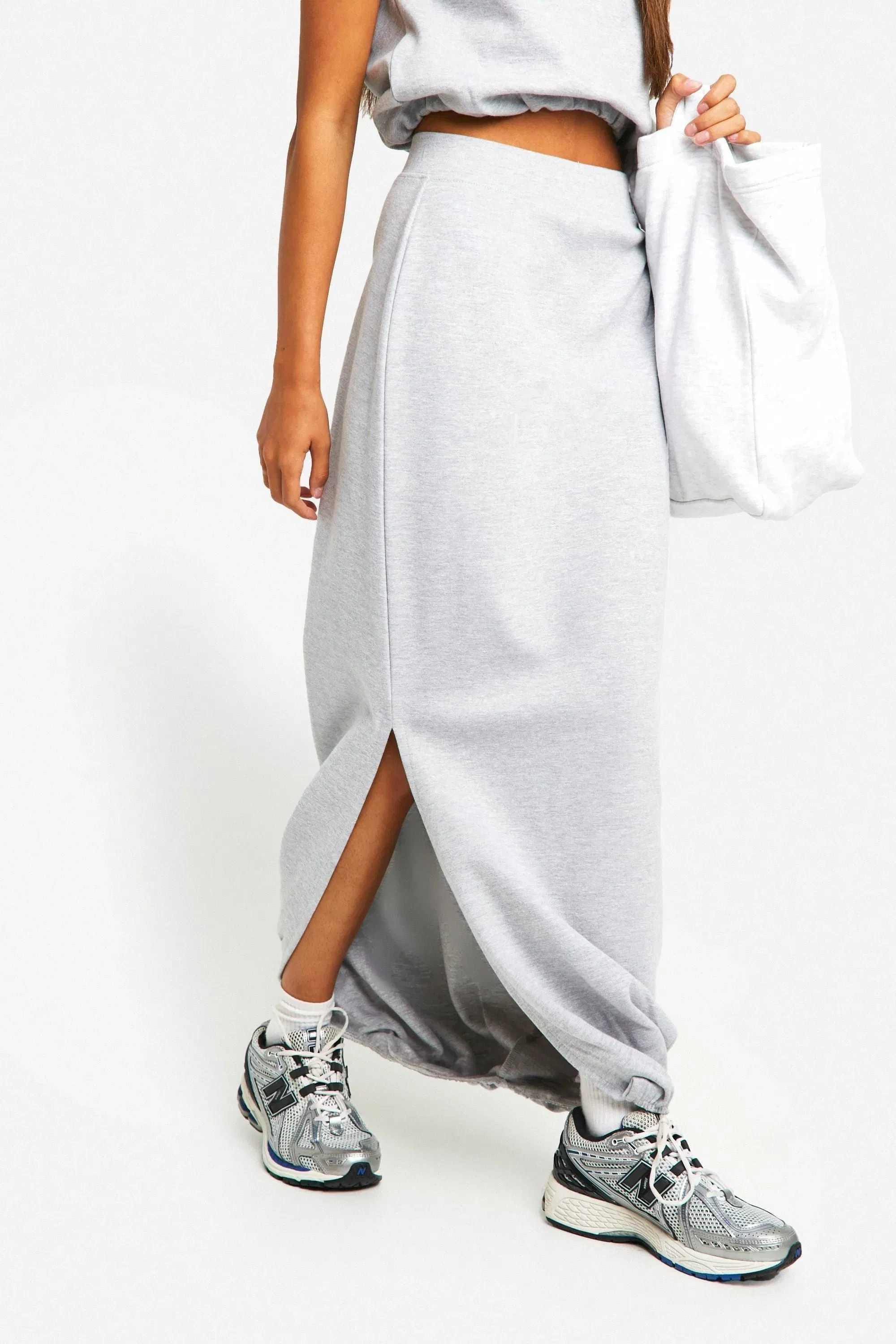 Bubble Split Midaxi Skirt