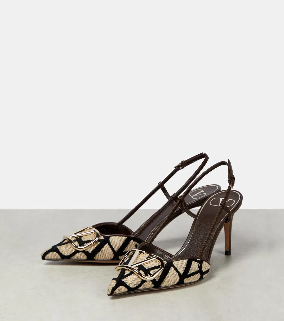 Valentino Garavani Toile Iconographe slingback pumps