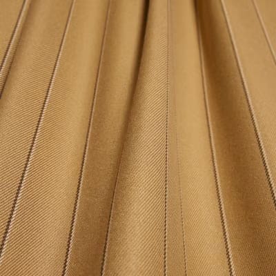 Beige Pinstripe Wide Leg Trousers