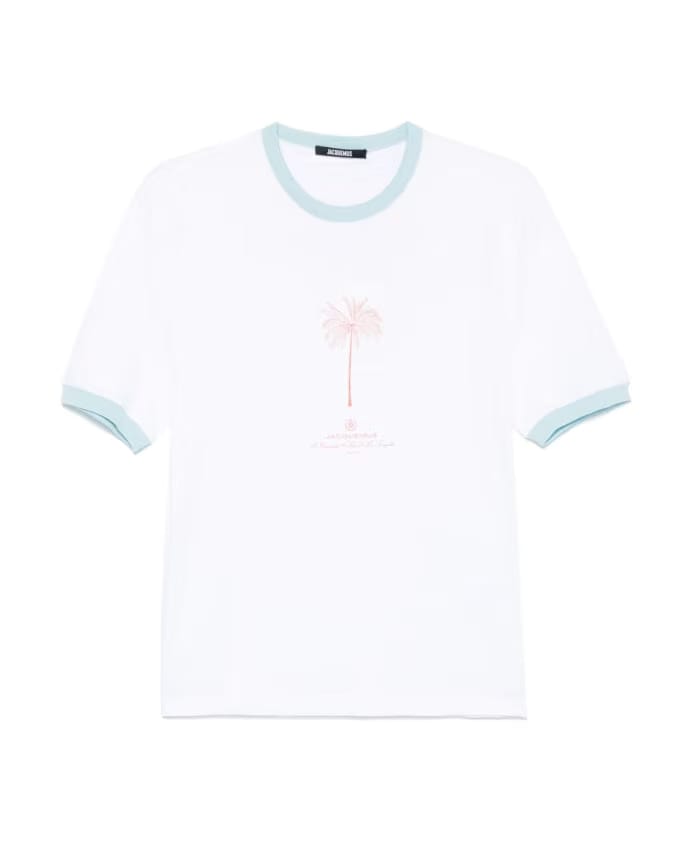 Jacquemus White Logo Print T-Shirt