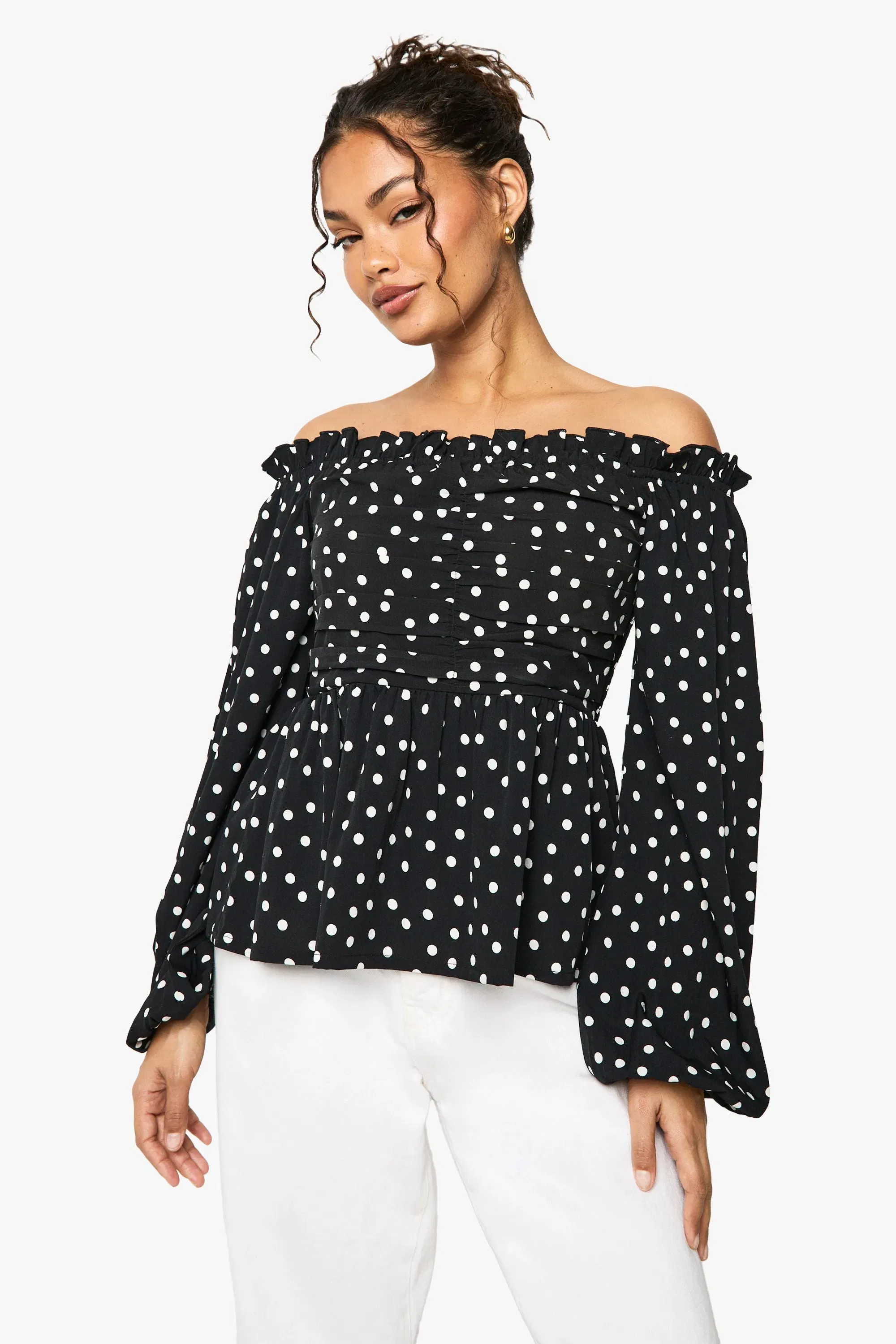 Polka Bardot Blouse