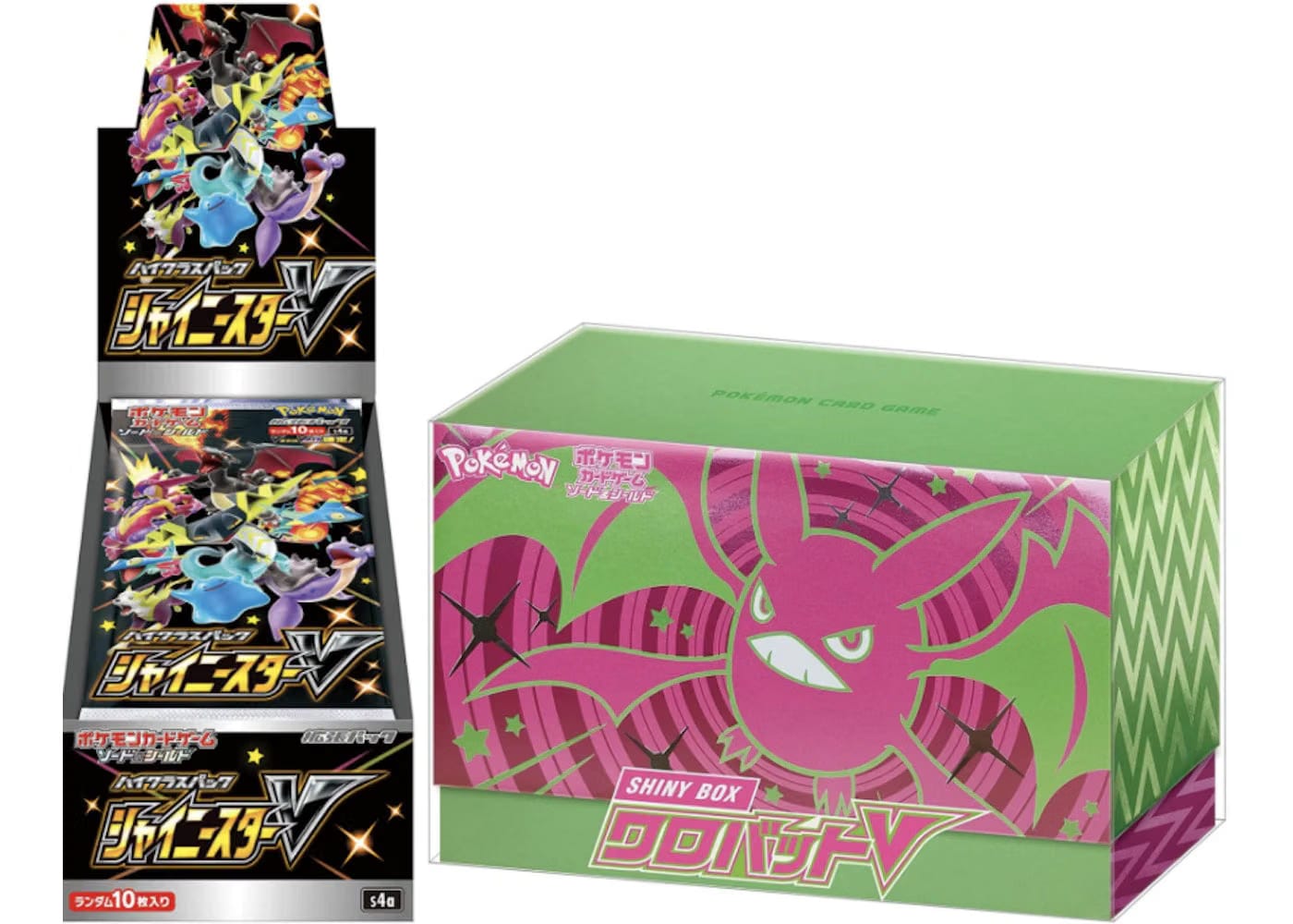 Pokemon Tcg Sword & Shield Shiny Star V And Shiny Crobat V Box Bundle Japanese