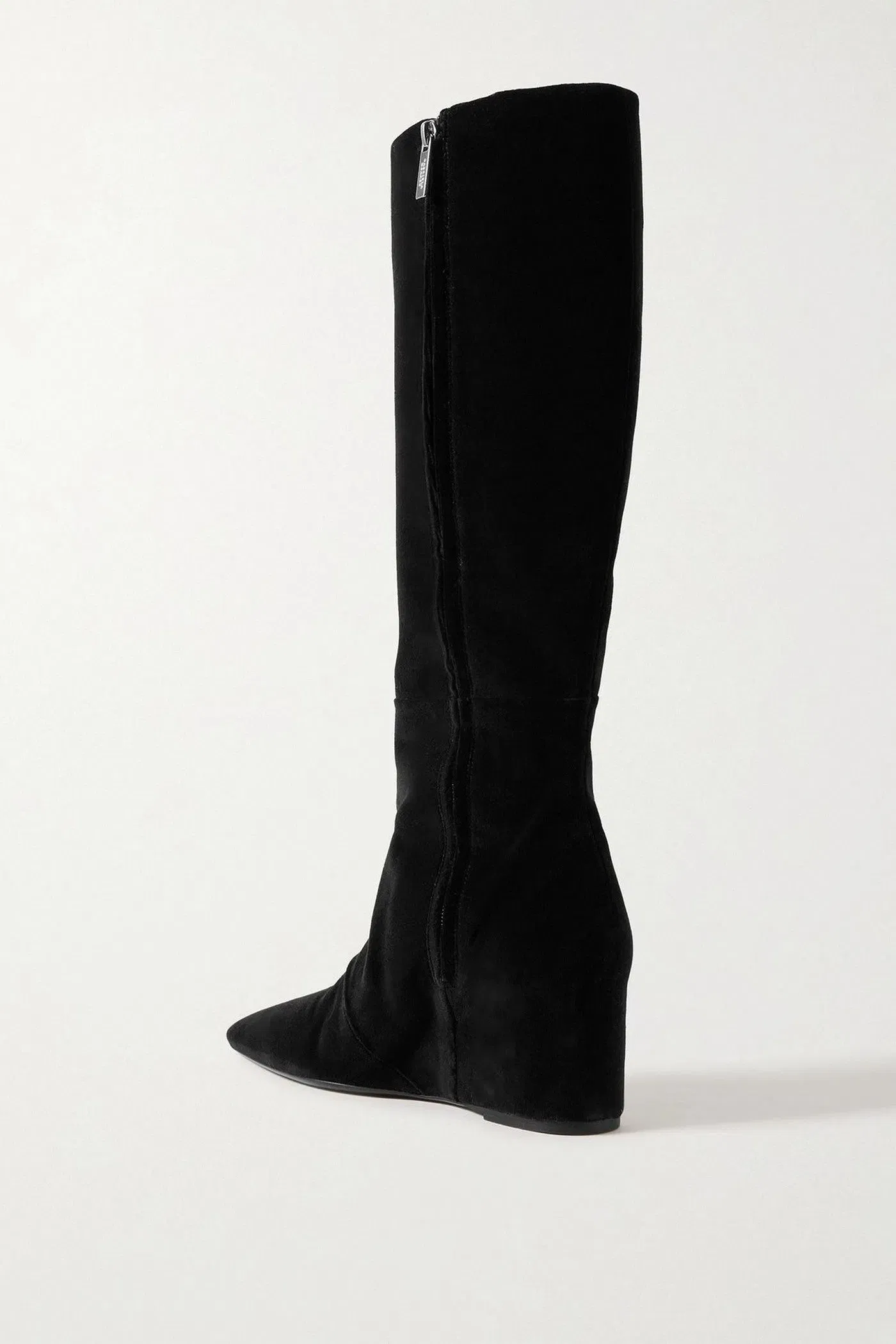 Gabriela Hearst Remedios Velvet Wedge Knee Boots Black Women's
