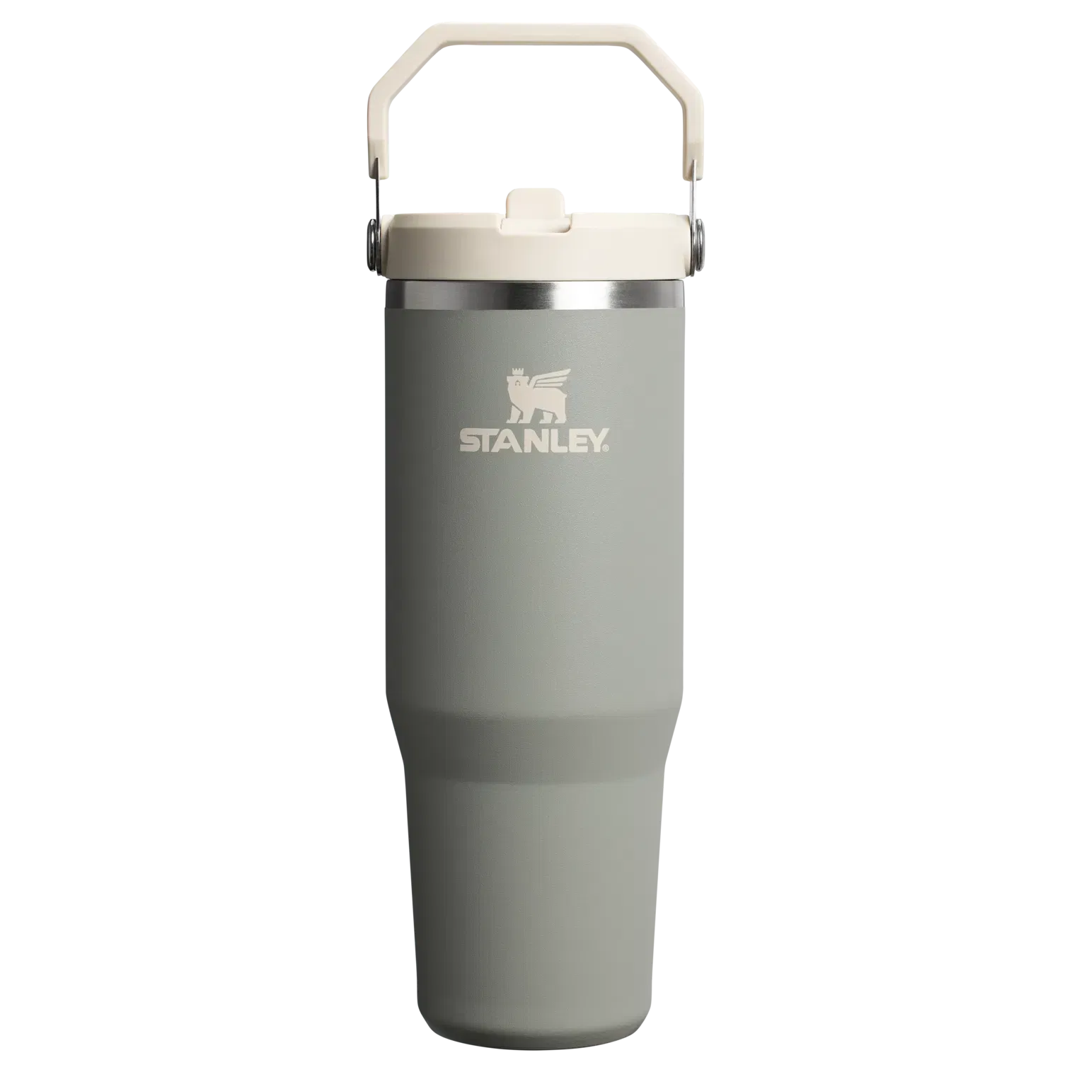 The IceFlow Flip Straw Tumbler | 30 OZ Sage Grey