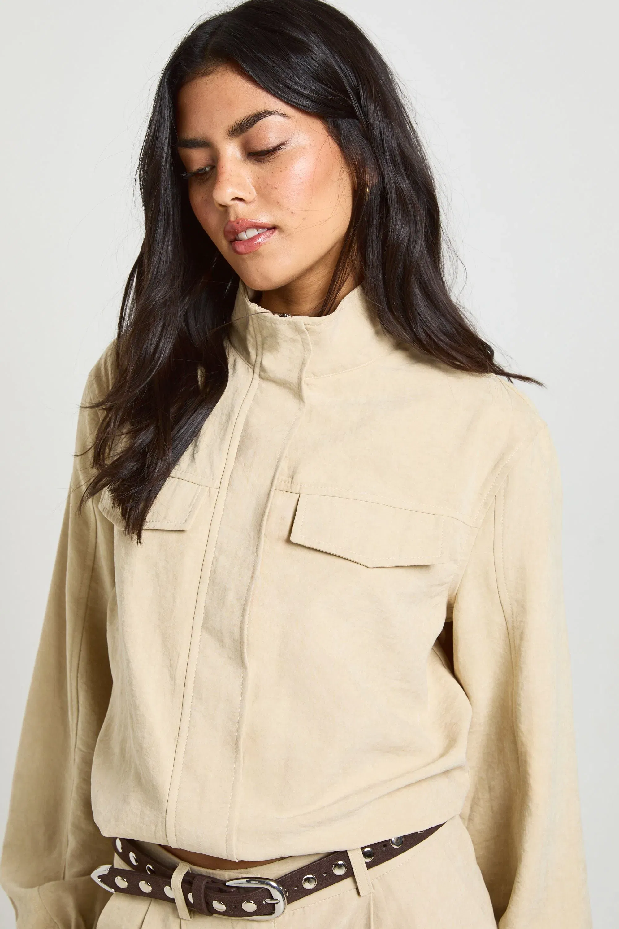 Peached Funnel Neck Tracksuit Top