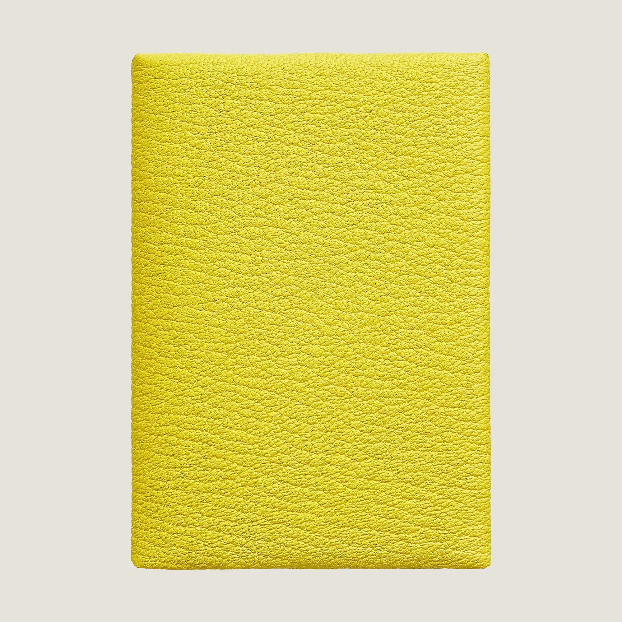 Hermes Calvi Duo Compact Card Holder Jaune Citron