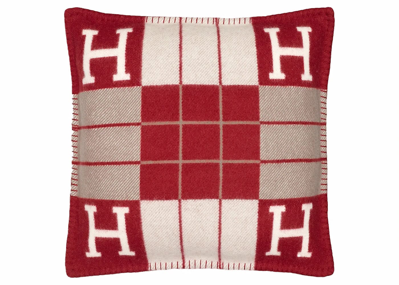 Hermes Avalon Iii Pillow Small Model Ecru Rouge H