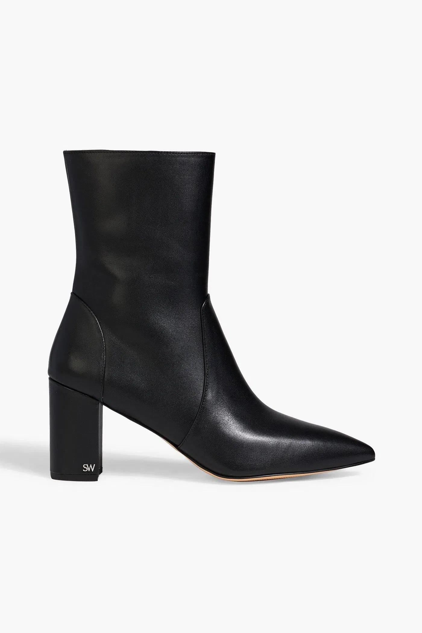 Stuart Weitzman Renegade 75 Leather Ankle Boots Black Women's
