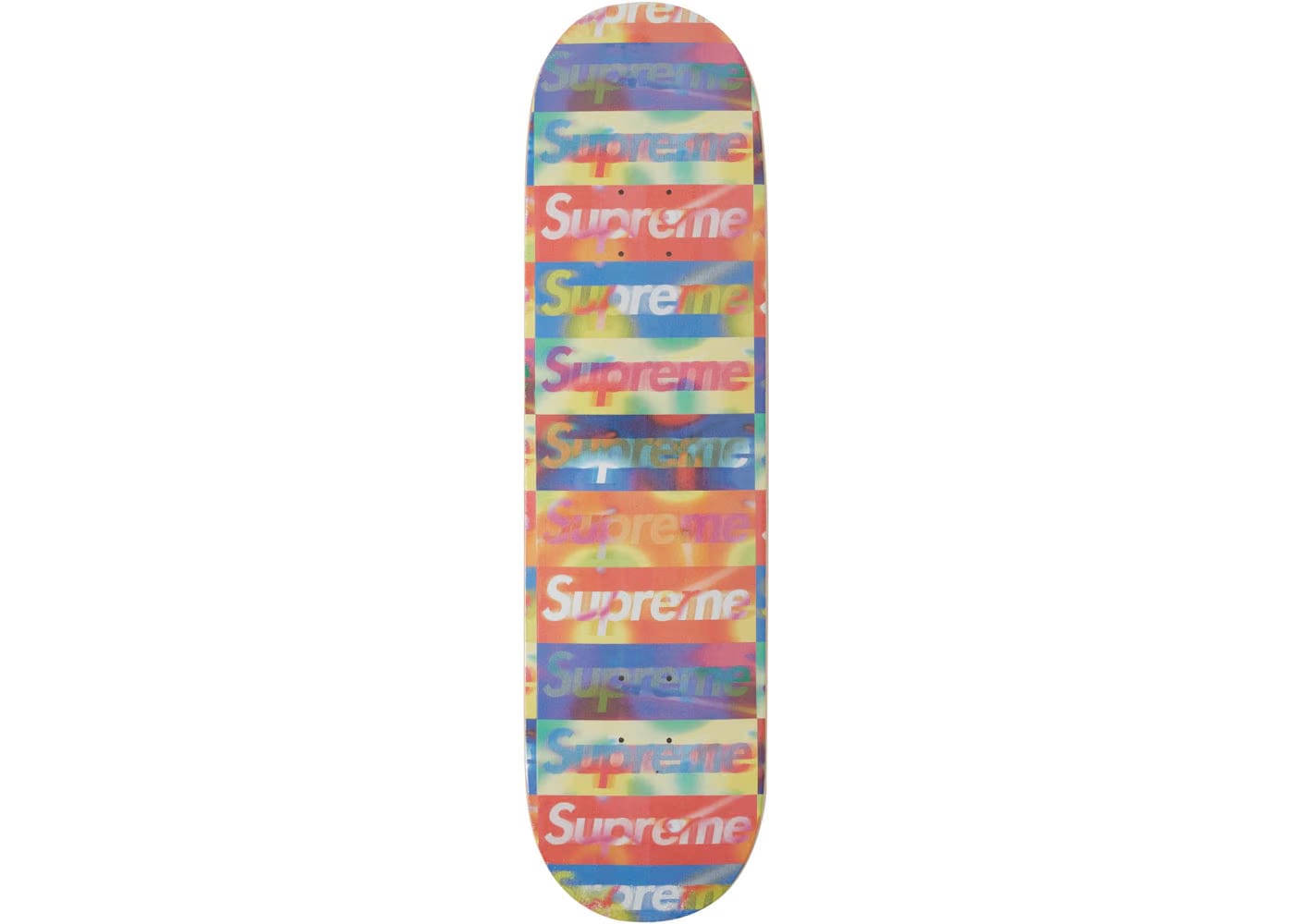 Supreme Distorted Logo Skateboard Deck Yellow