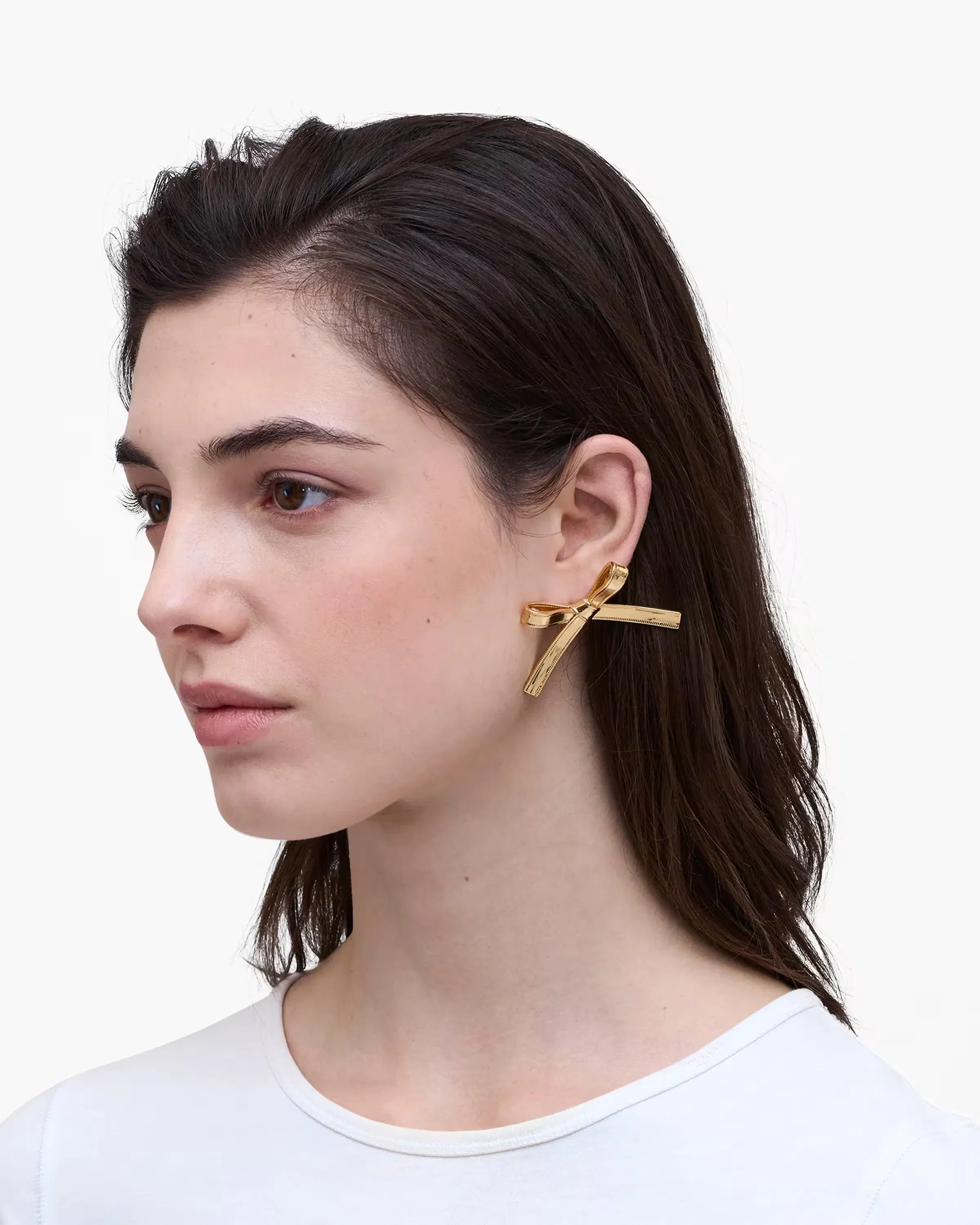 Marc Jacobs The Lingerie Bow Earrings Gold