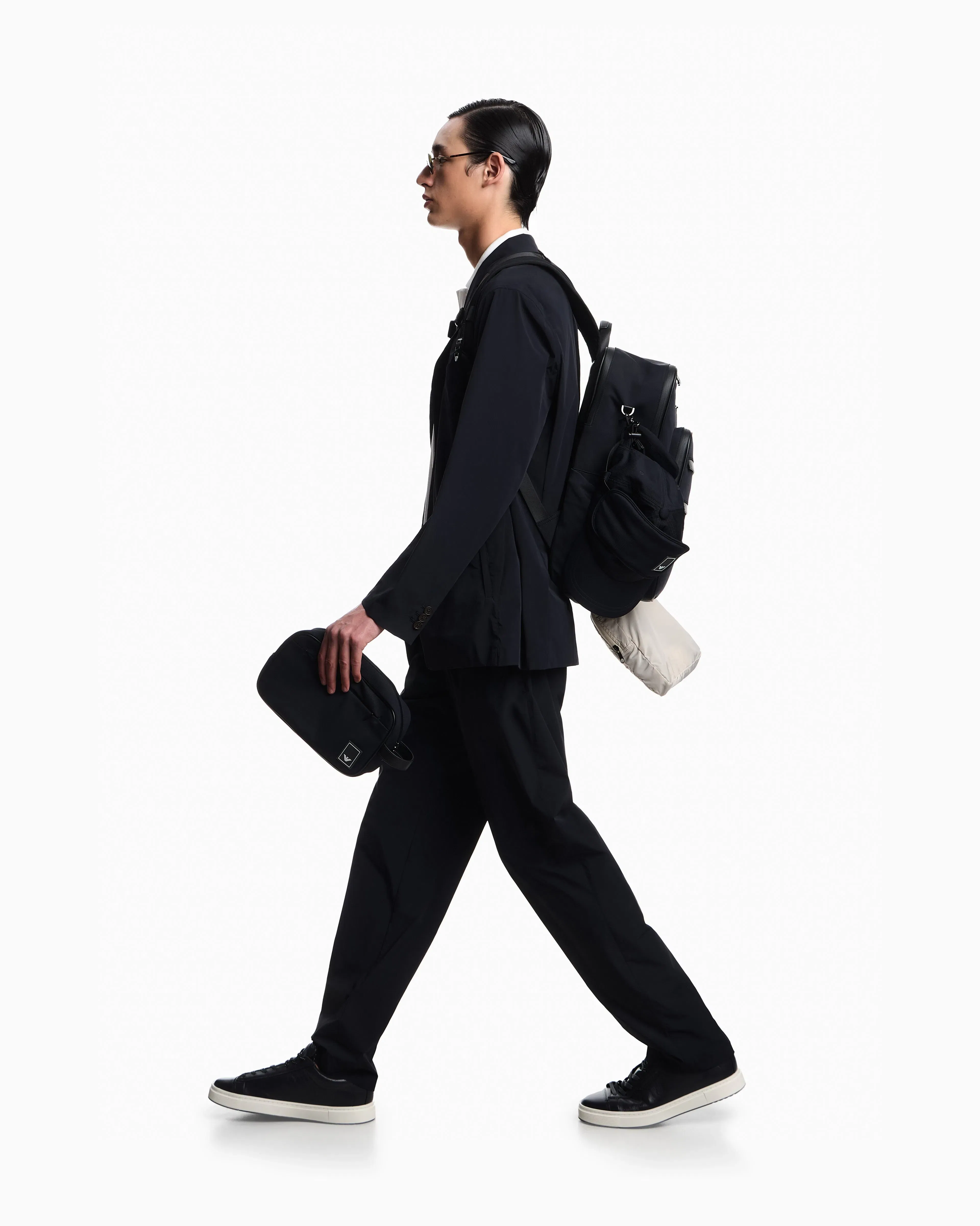 Emporio Armani Travel Essential stretch-nylon single-breasted blazer