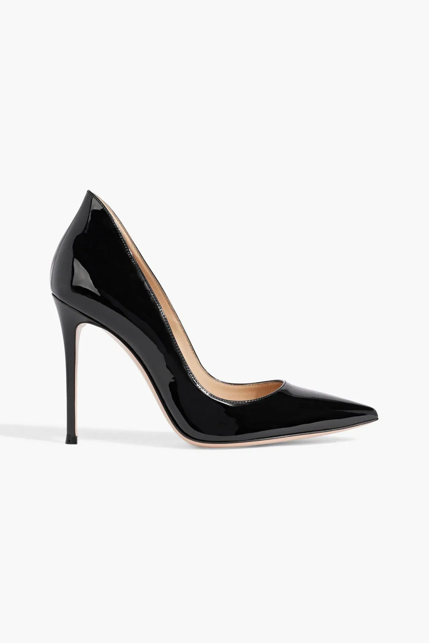 Gianvito Rossi Ellipsis Patent-Leather Pumps Black Women's