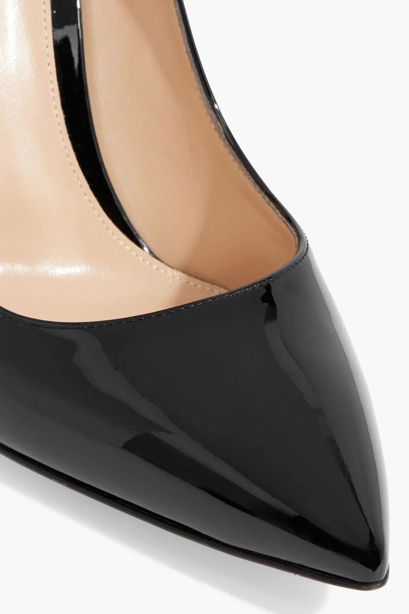 Gianvito Rossi Ellipsis Patent-Leather Pumps Black Women's