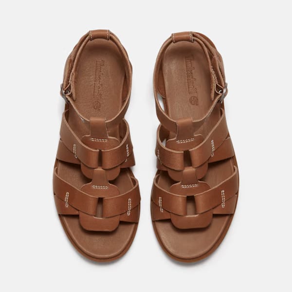 Timberland Calista Bay Fisherman Sandal Brown Full-Grain Women'S