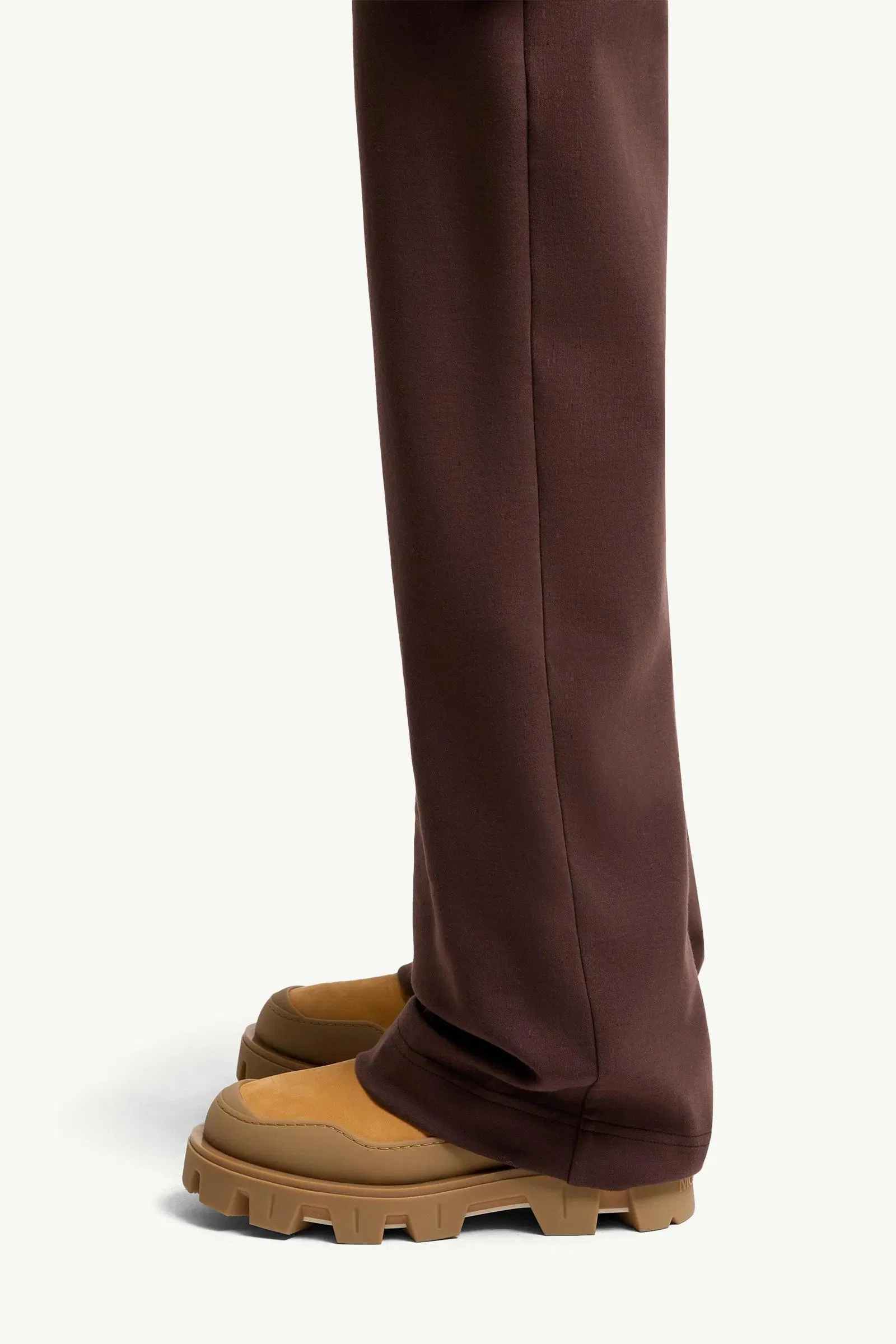 Moncler Logo Cotton Blend Sweatpants Brown Brown