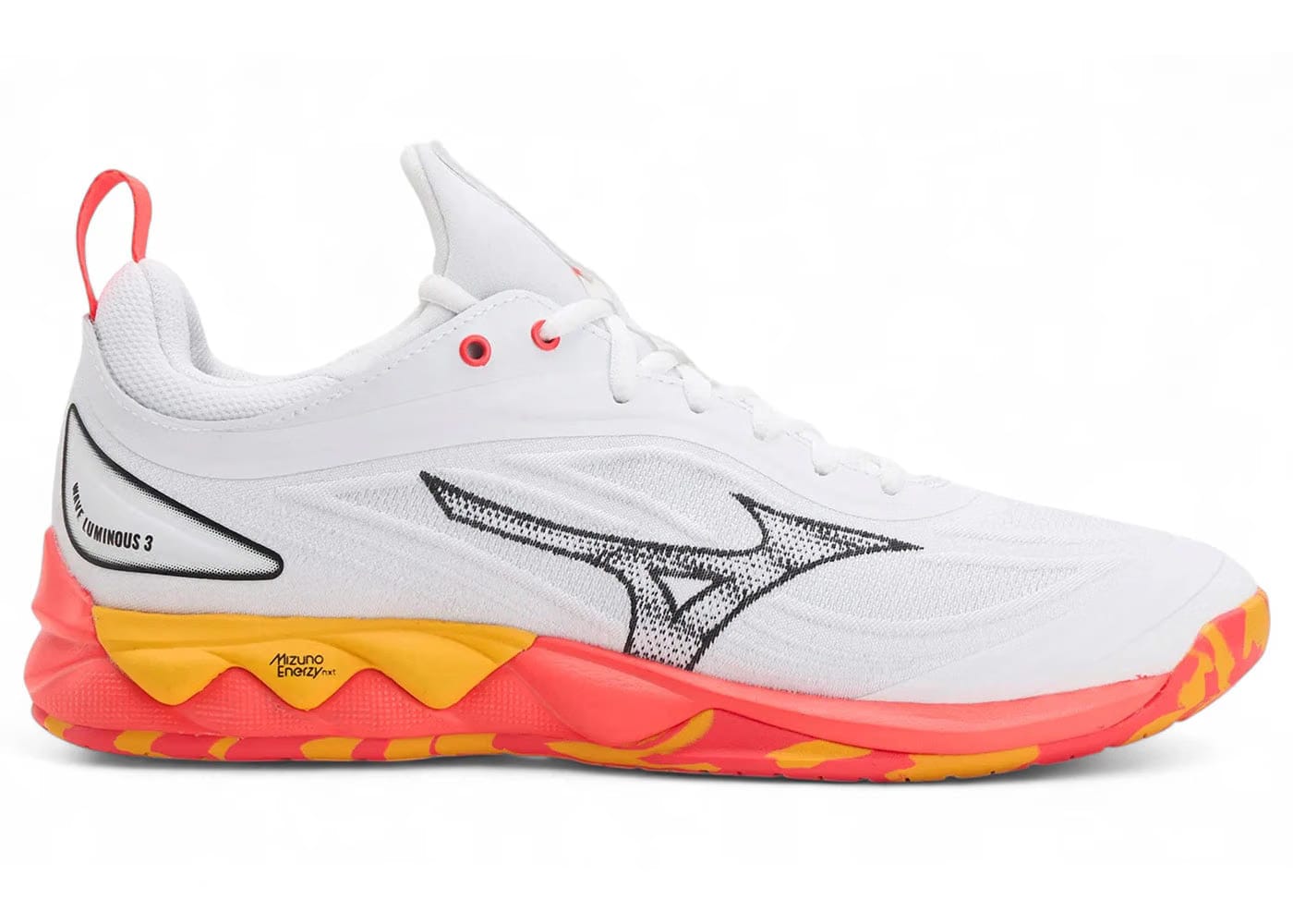 Mizuno Wave Luminous 3 White Fiery Coral 2 Citrus