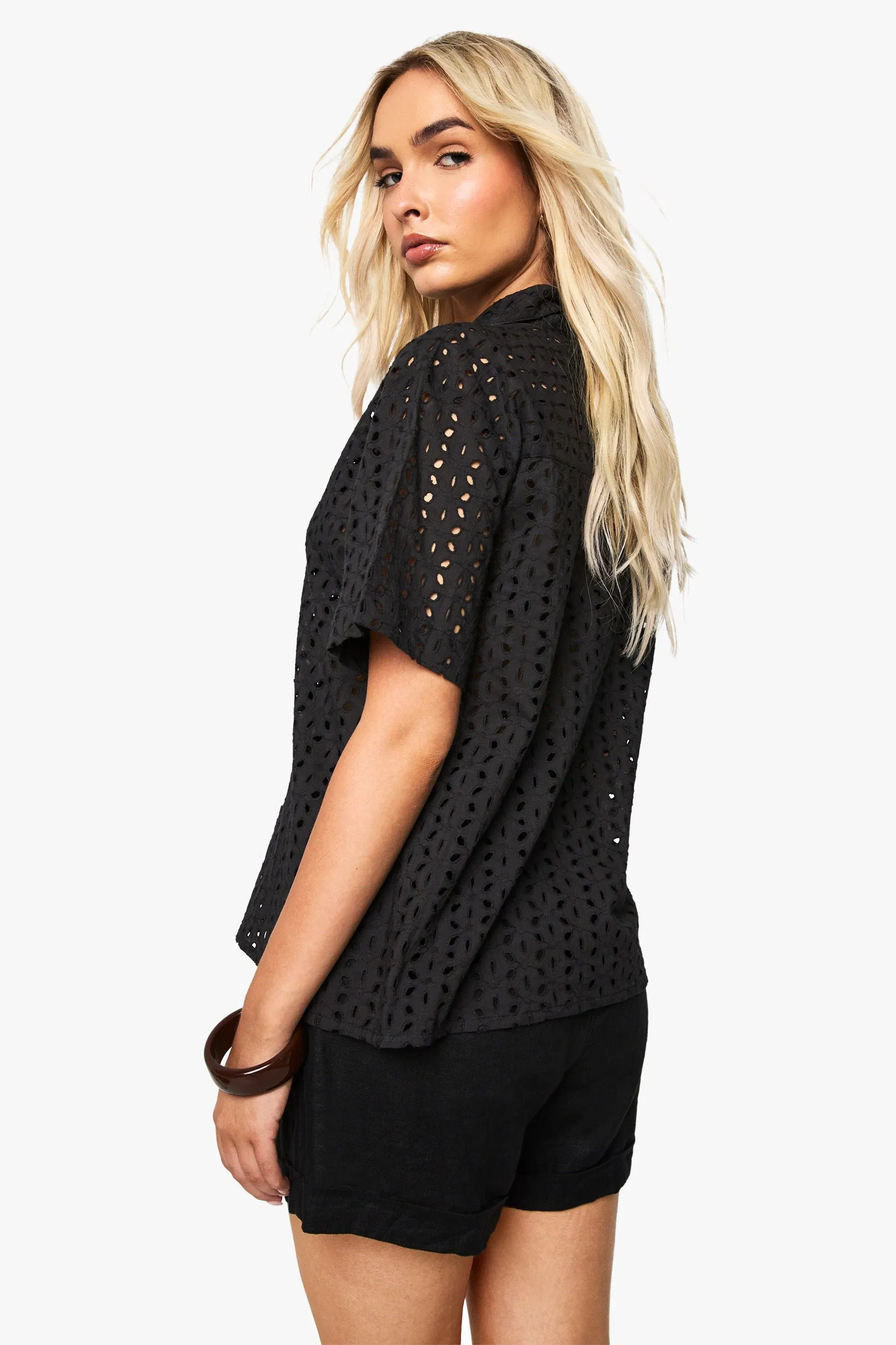 Broderie Short Sleeve Shirt
