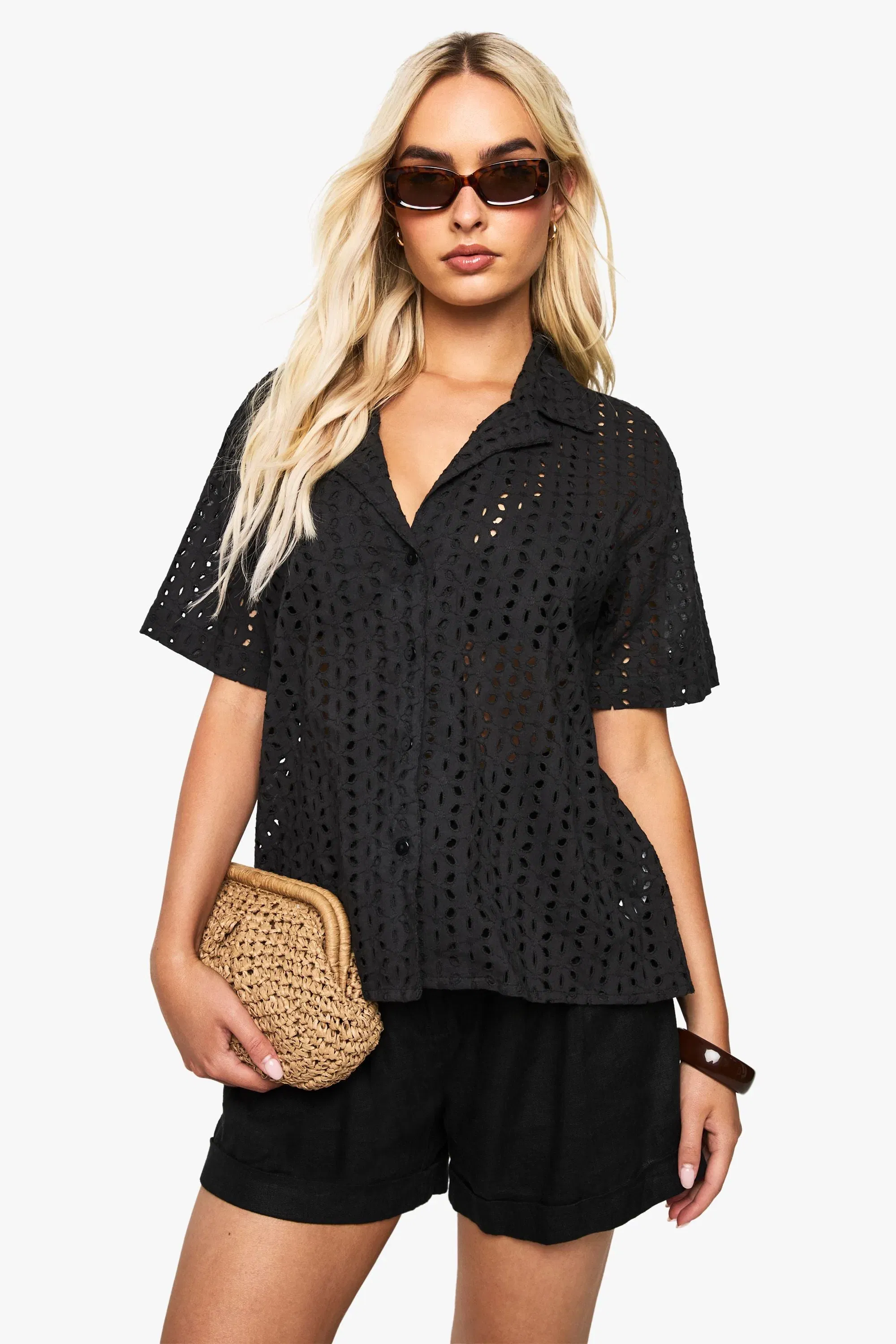 Broderie Short Sleeve Shirt