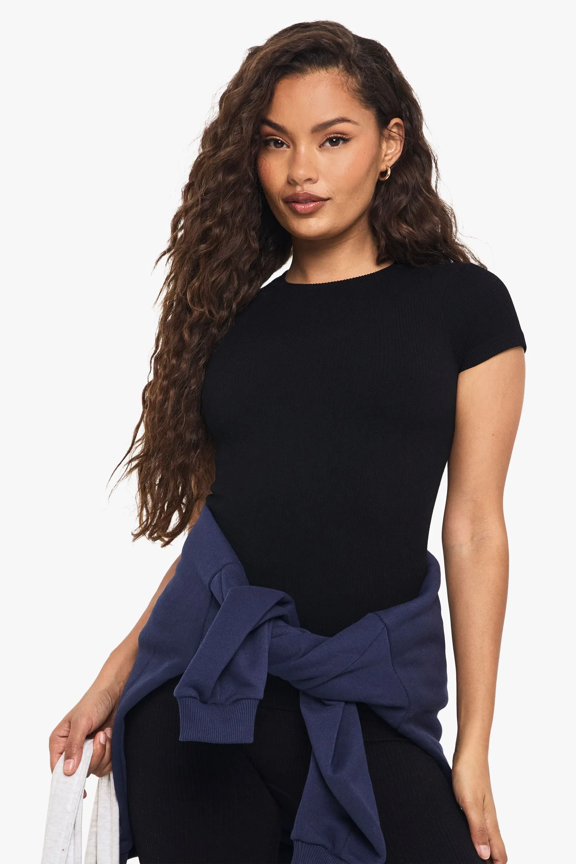 Boohoo Basics Seamless Contour Rib Short Sleeve Top