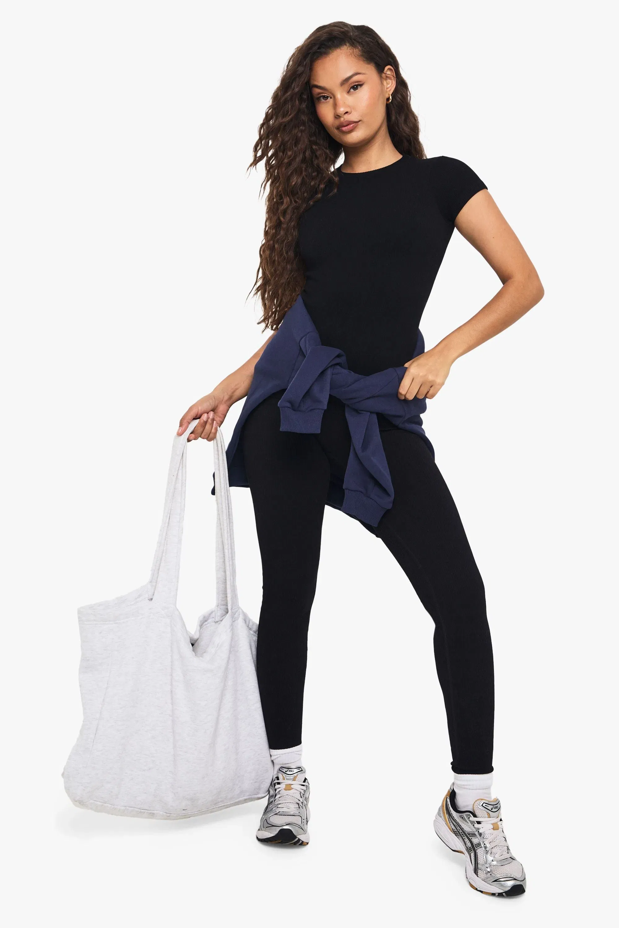 Boohoo Basics Seamless Contour Rib Short Sleeve Top