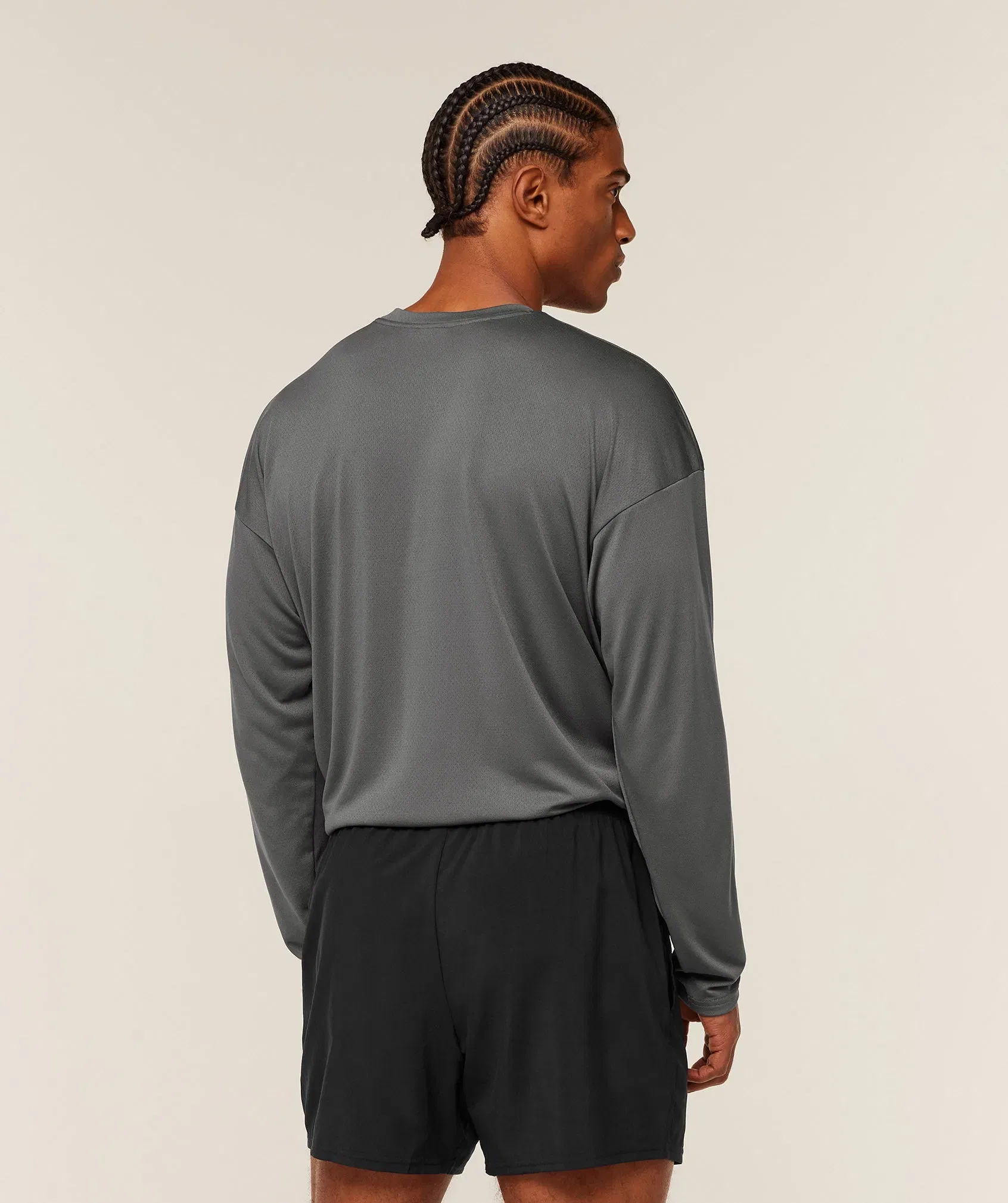 Gymshark Arrival Oversized Long Sleeve T-Shirt - Silhouette Grey