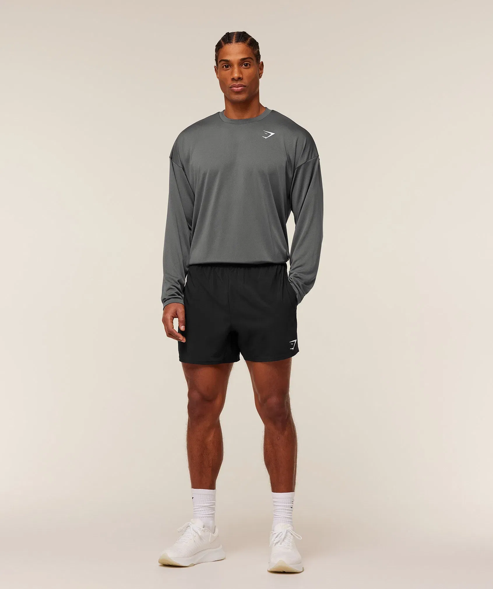 Gymshark Arrival Oversized Long Sleeve T-Shirt - Silhouette Grey