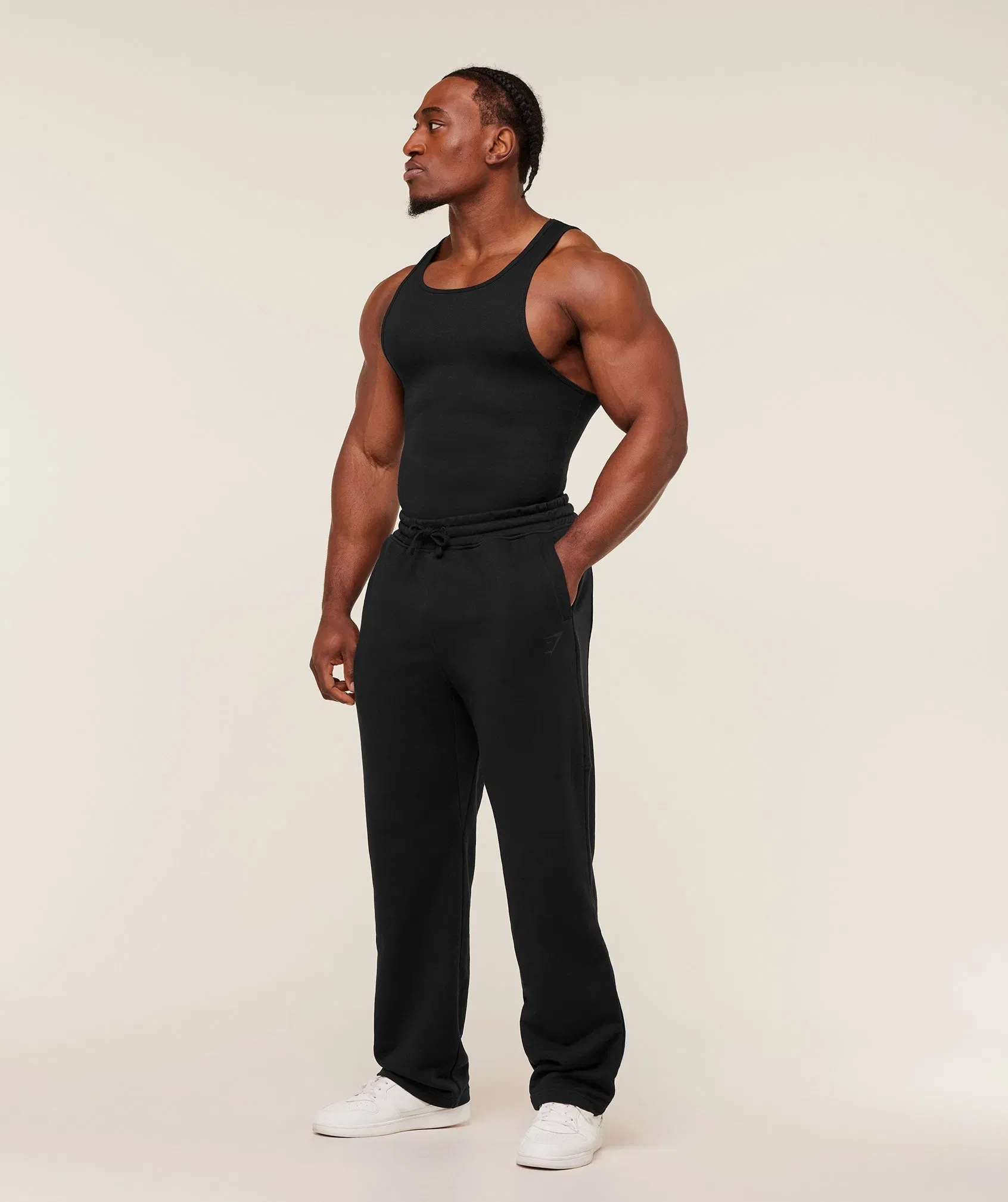Gymshark Power Straight Leg Pants - GS Black/GS Asphalt Grey