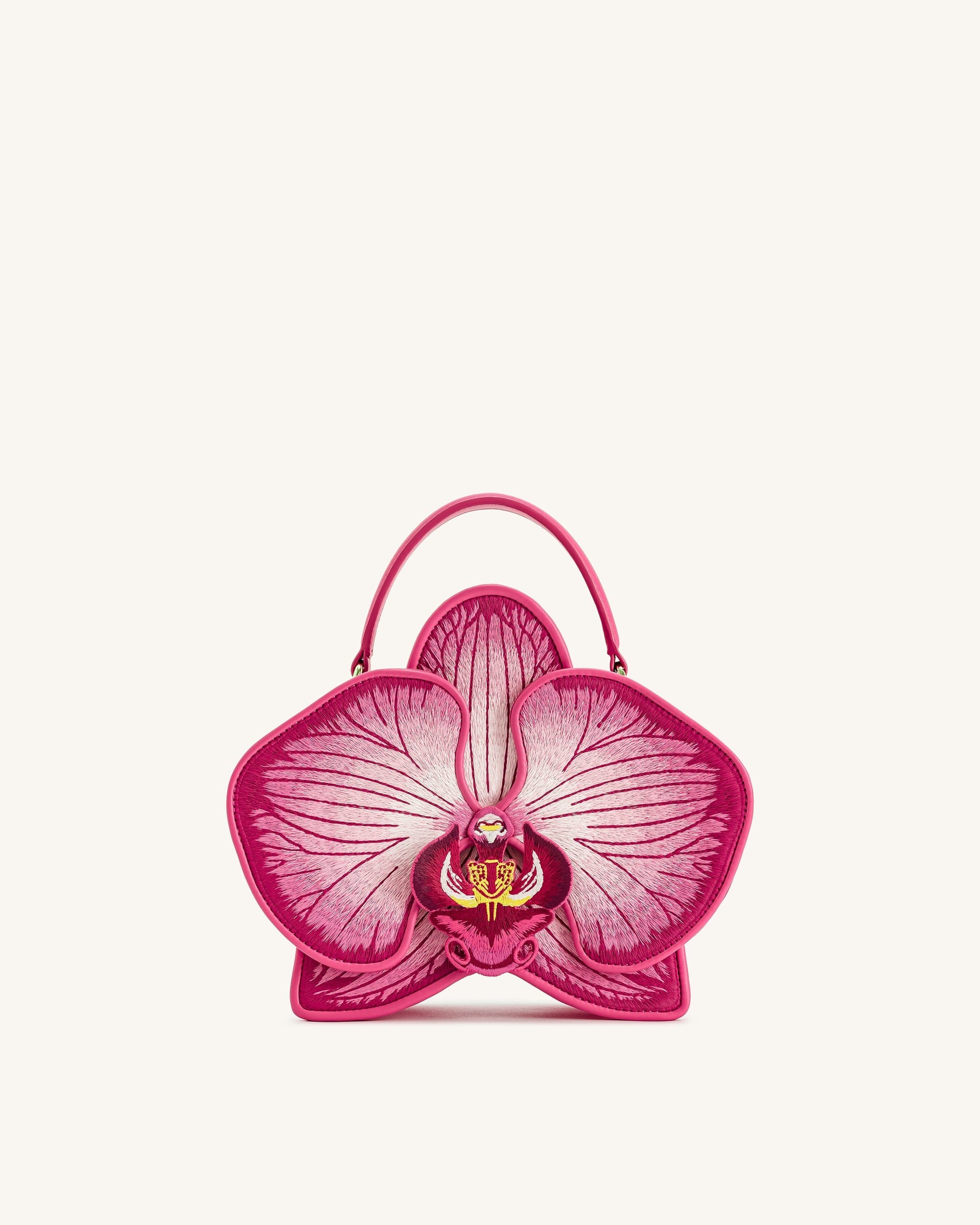 Flora Orchid Shaped Top Handle Bag - Blue