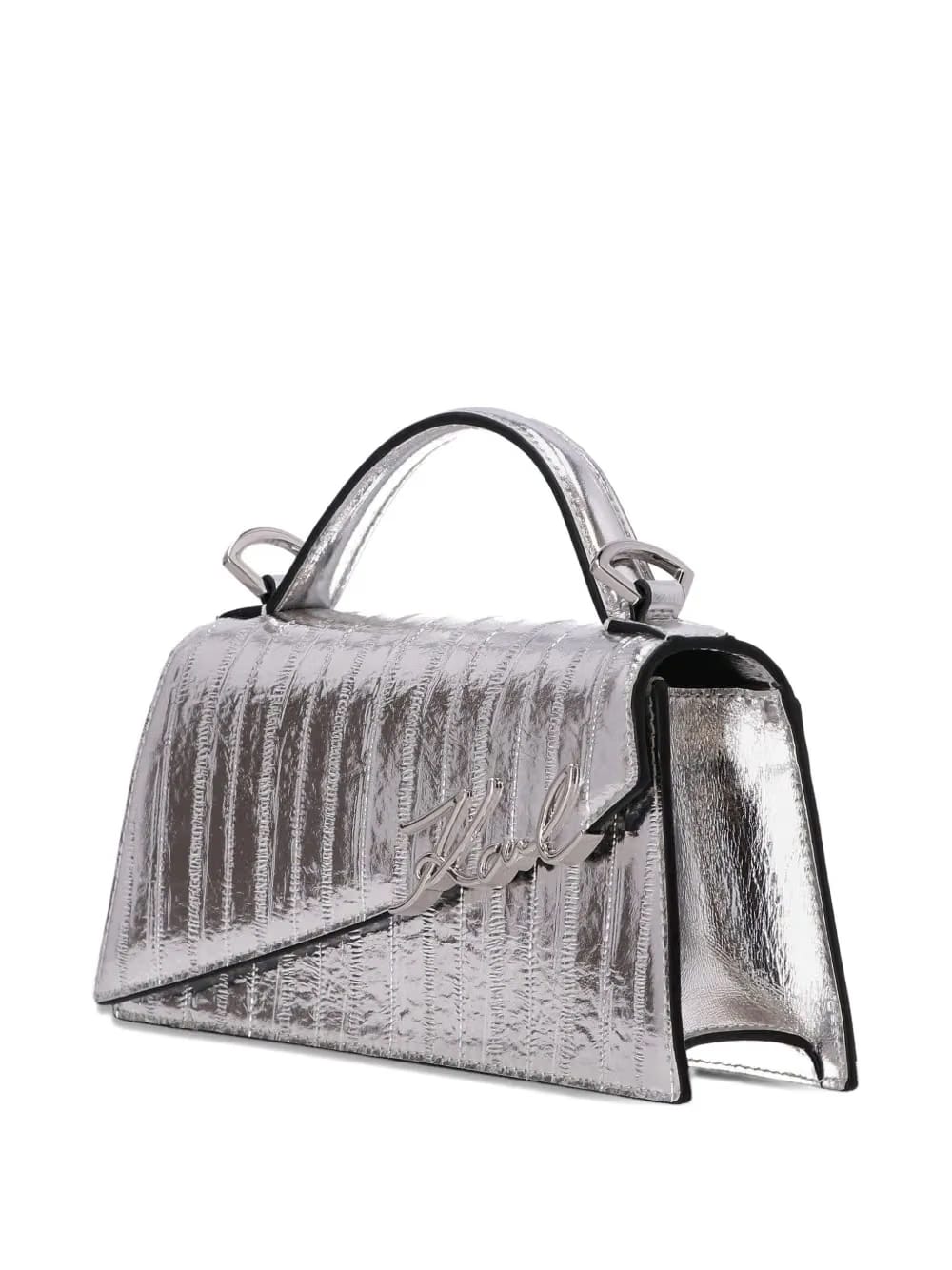 metallic tote bag