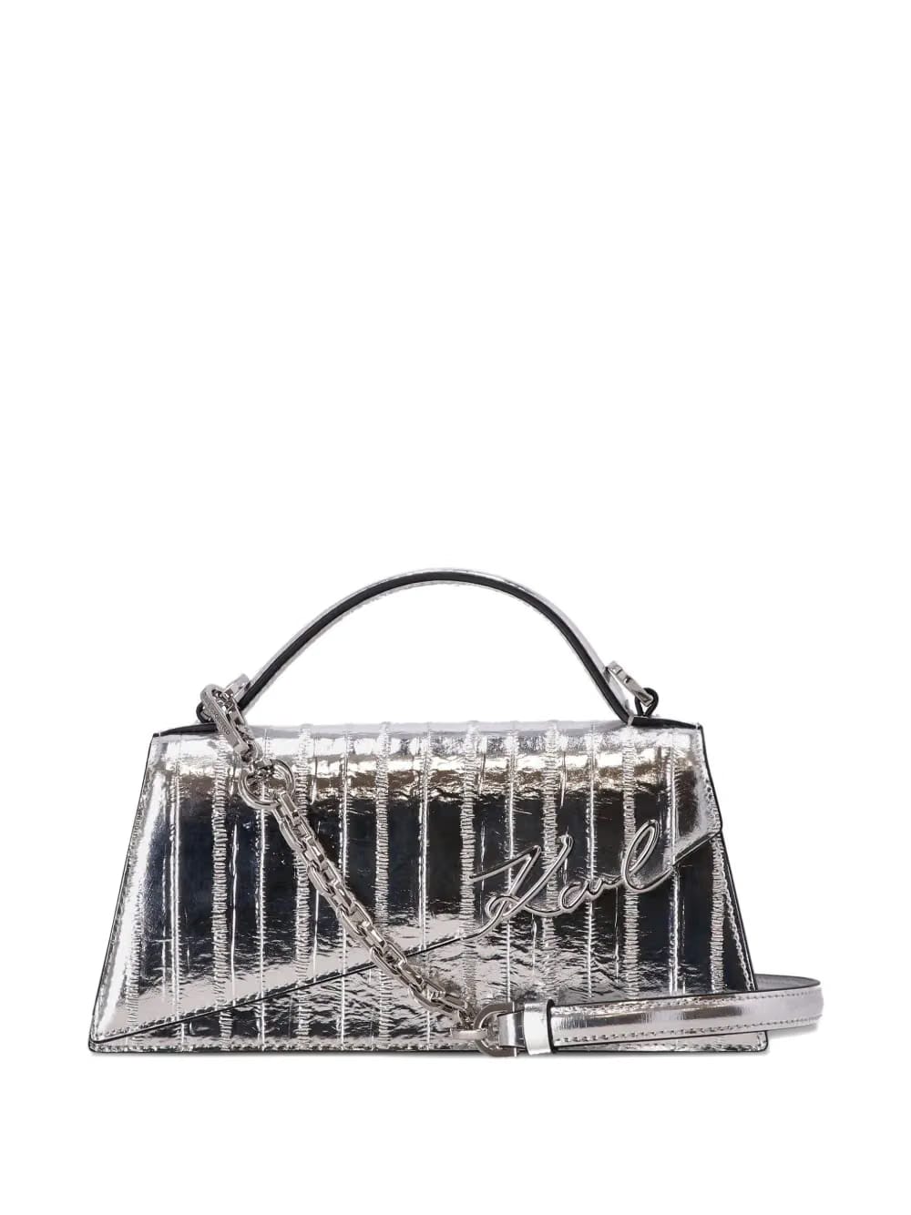 metallic tote bag