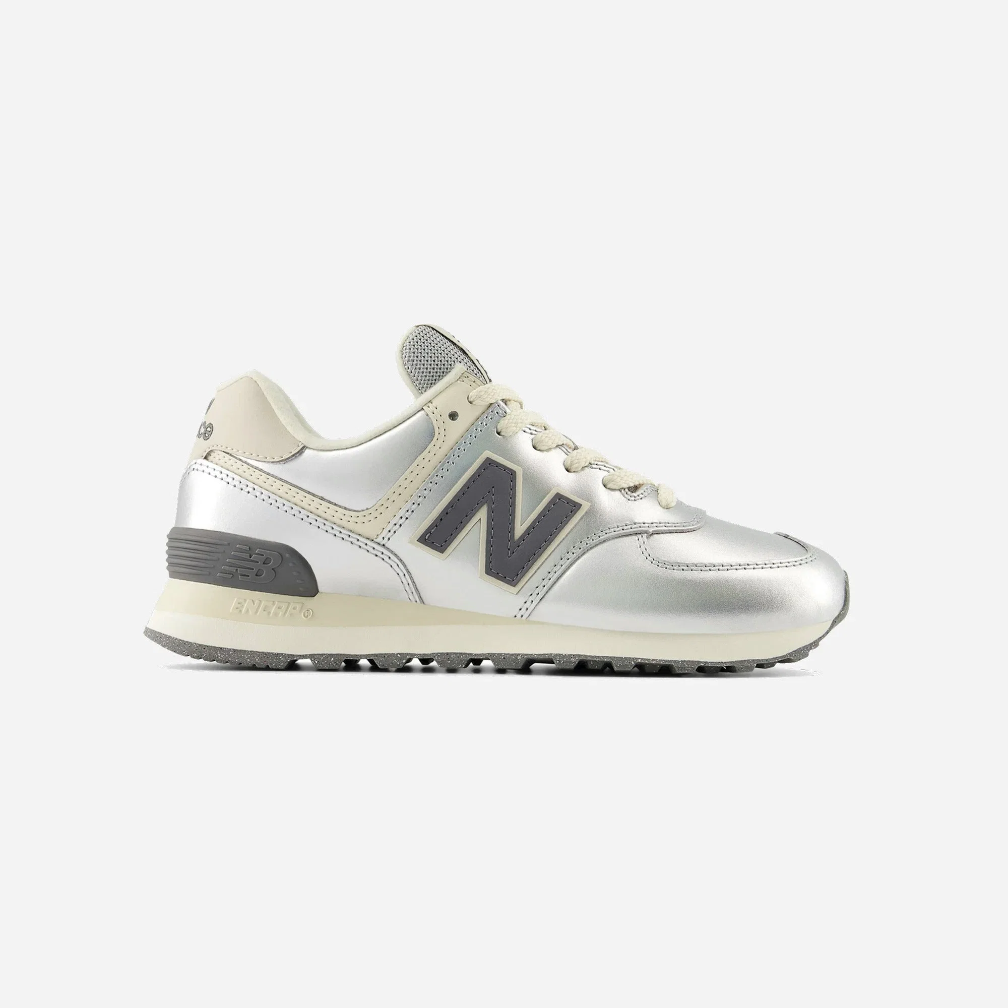 New Balance 574 Metallic Silver Artic Grey Womens