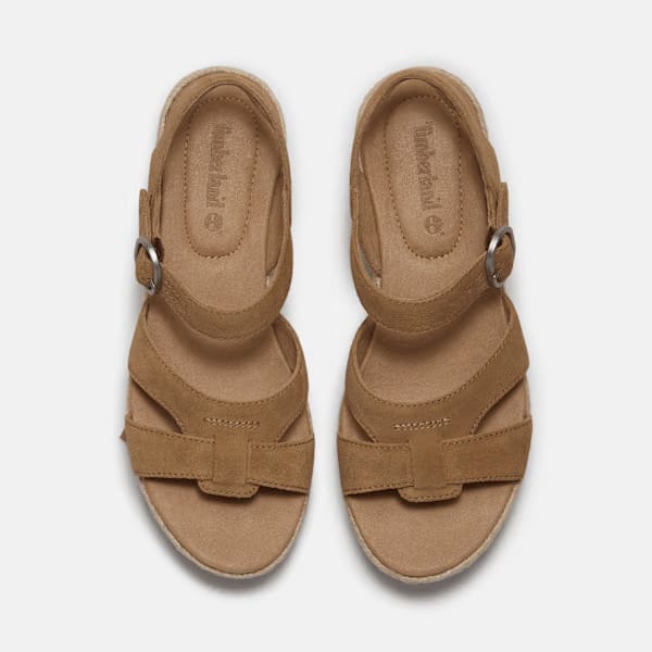 Timberland Santorini Sun Backstrap Sandal Beige Suede Women'S