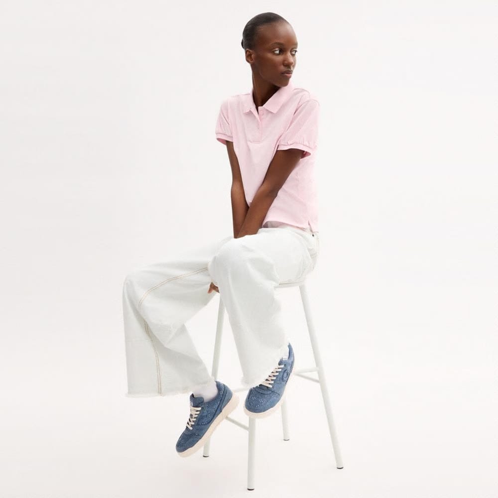 Women's Coach Soho Sneaker In Signature Denim Denim Blue