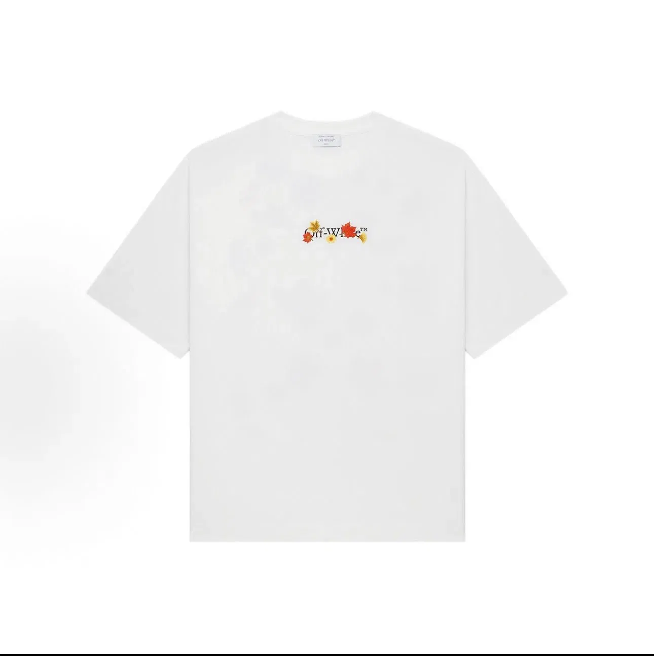 OFF-WHITE Four Seasons Series 3D Three- Dimensional High-end Fallen Maple Leaf Flower Arrow tee