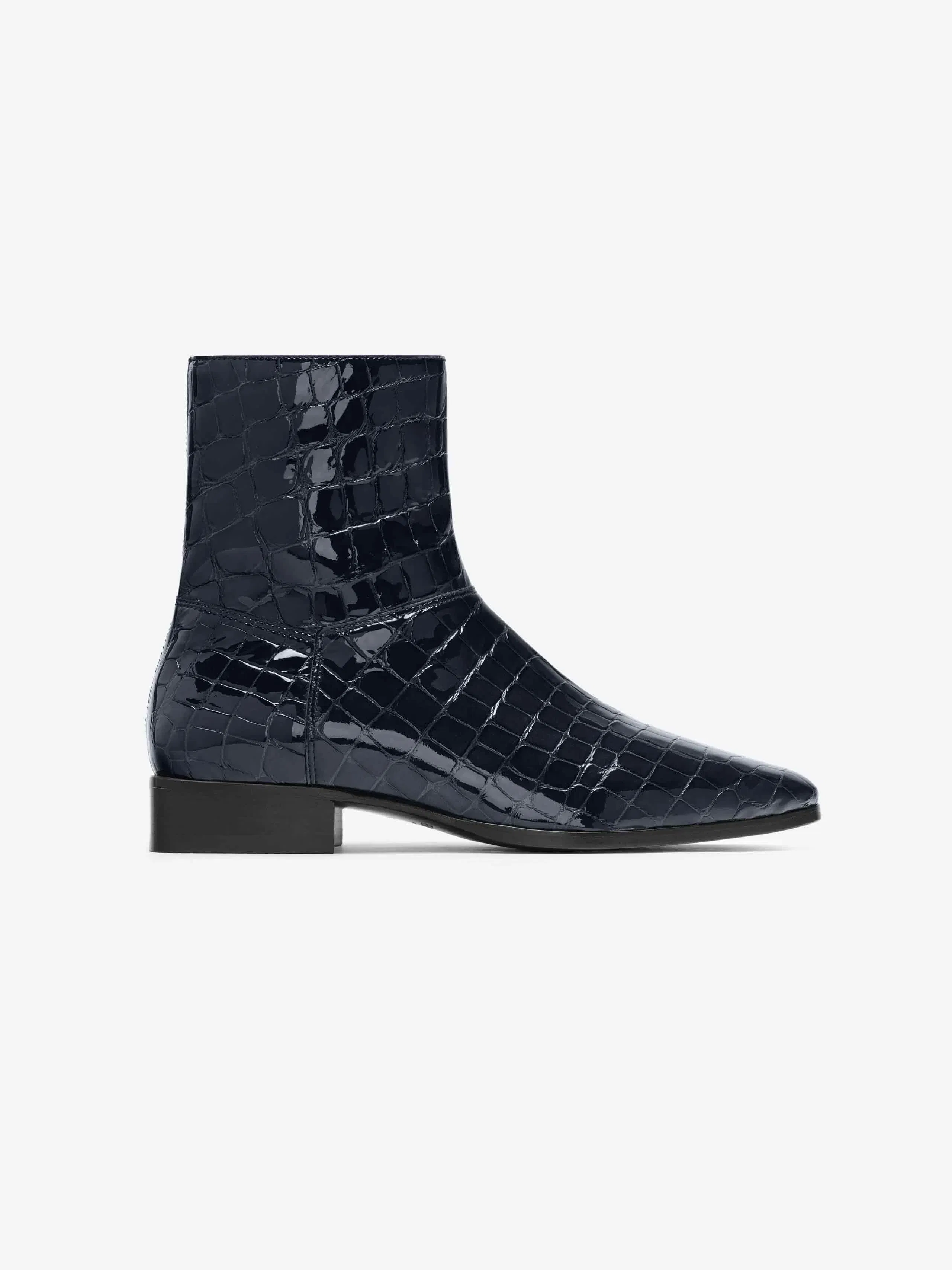 Essentials Croc Printed Ankle Boot Midnight Blue