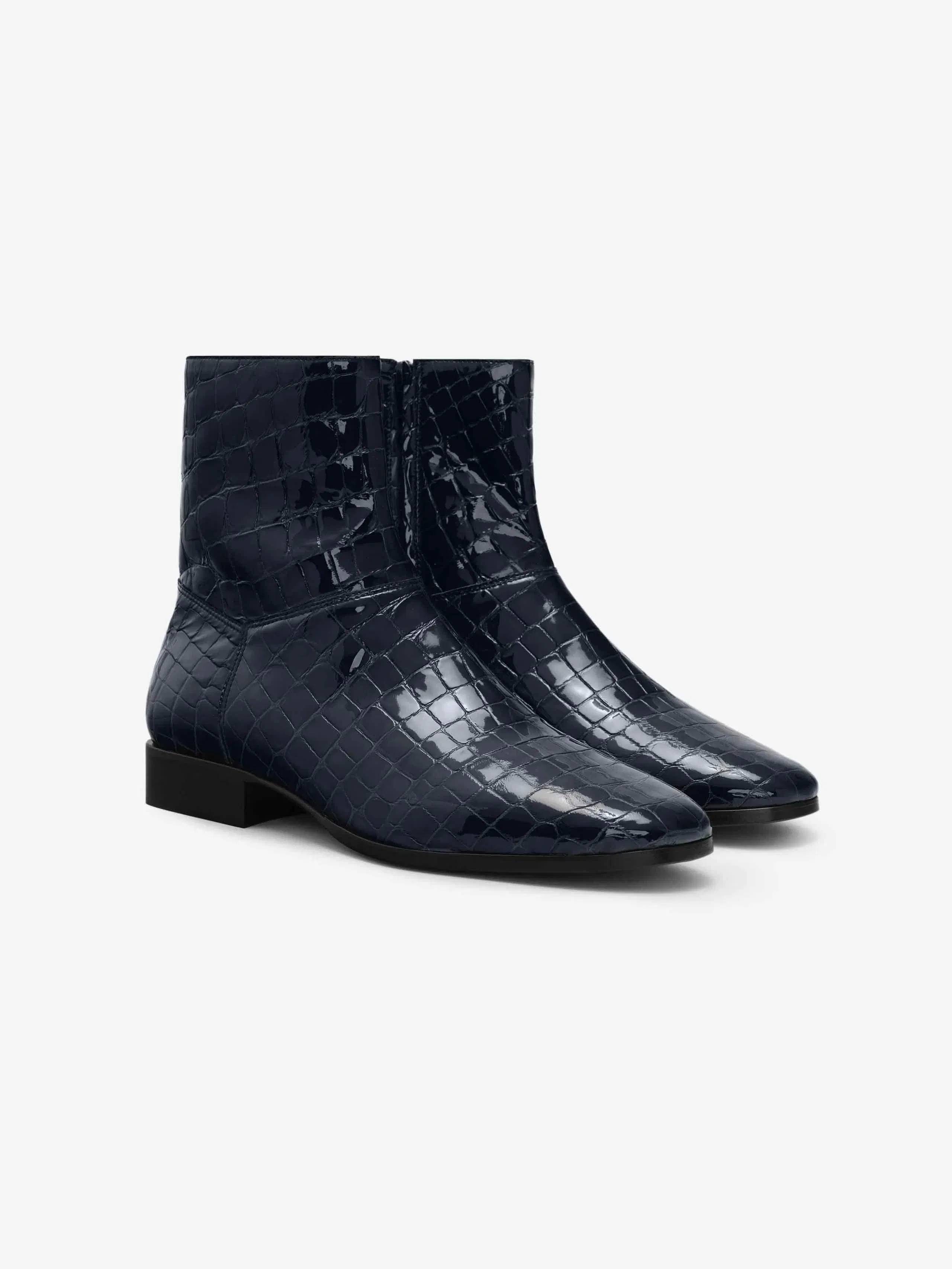 Essentials Croc Printed Ankle Boot Midnight Blue