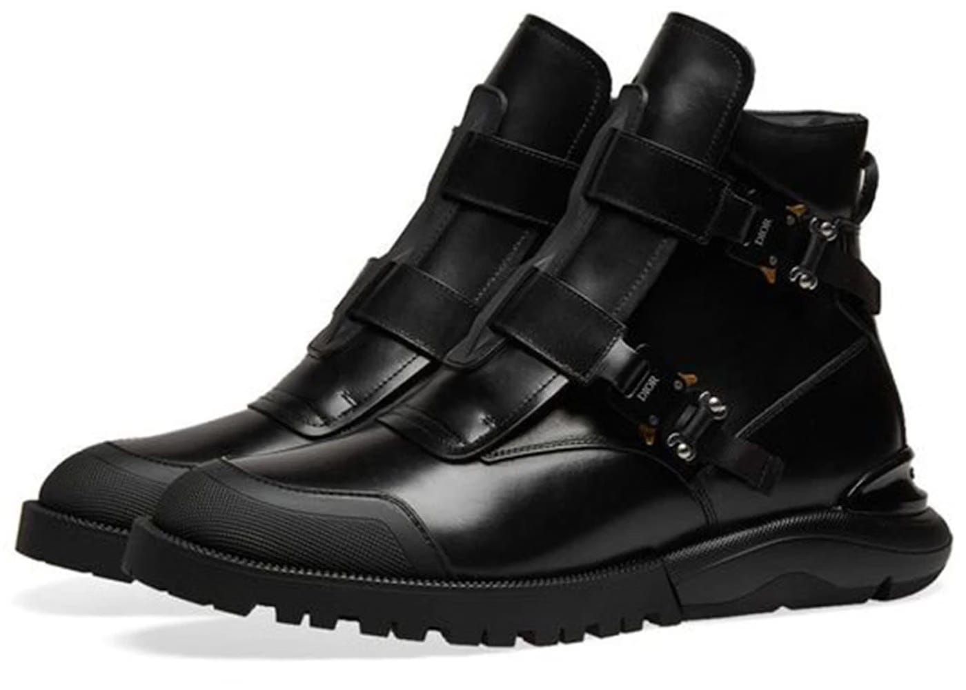 Dior Buckle Military Combat Boot Black