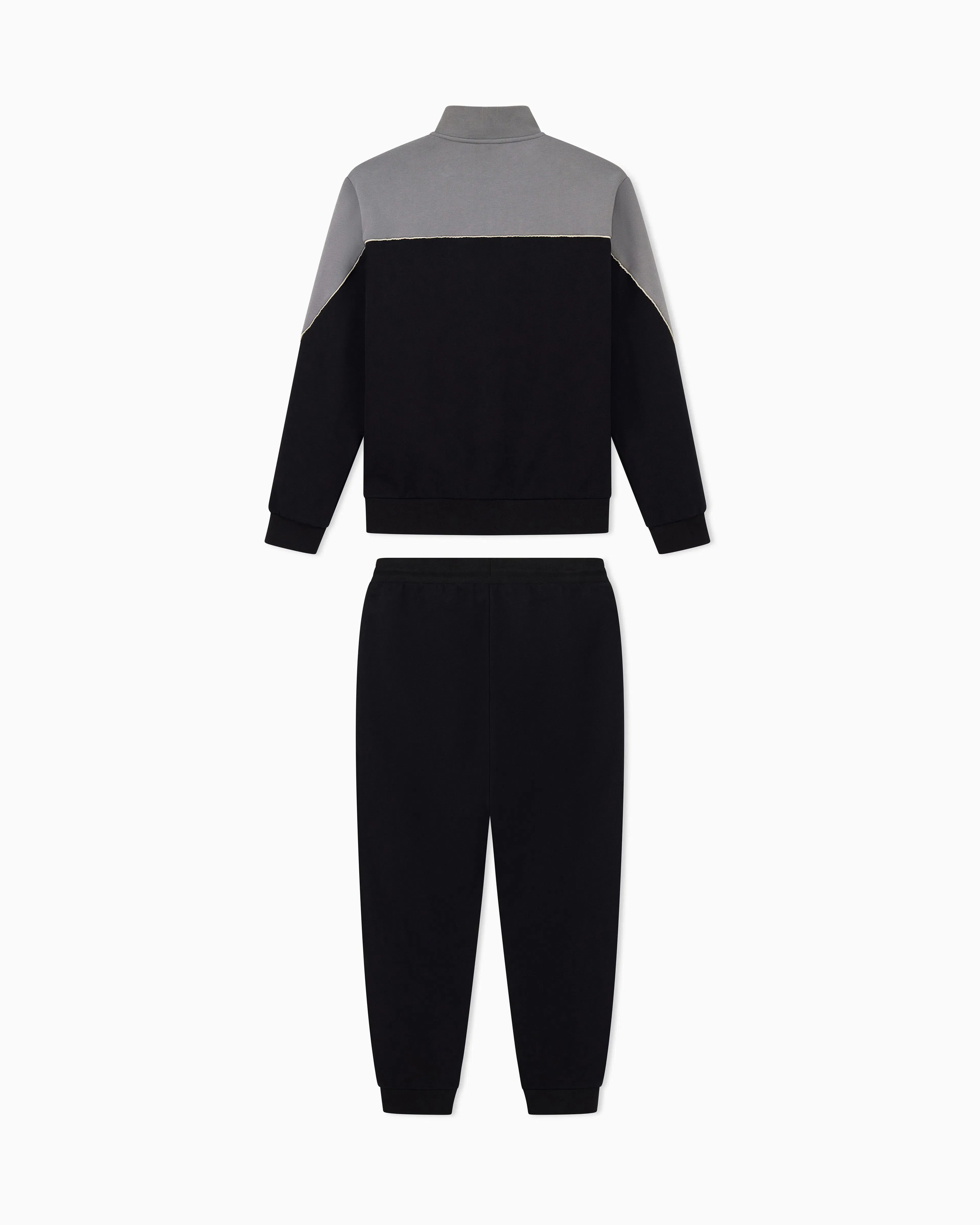 EA7 Tracksuit regular fit in cotton jersey with ribbed details