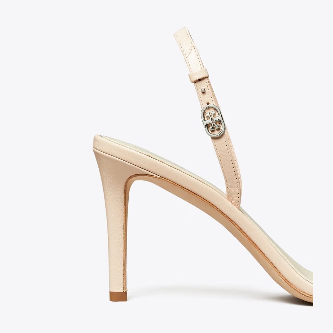 Tory Burch Double T Buckle Heel Sandal SOFT PINK