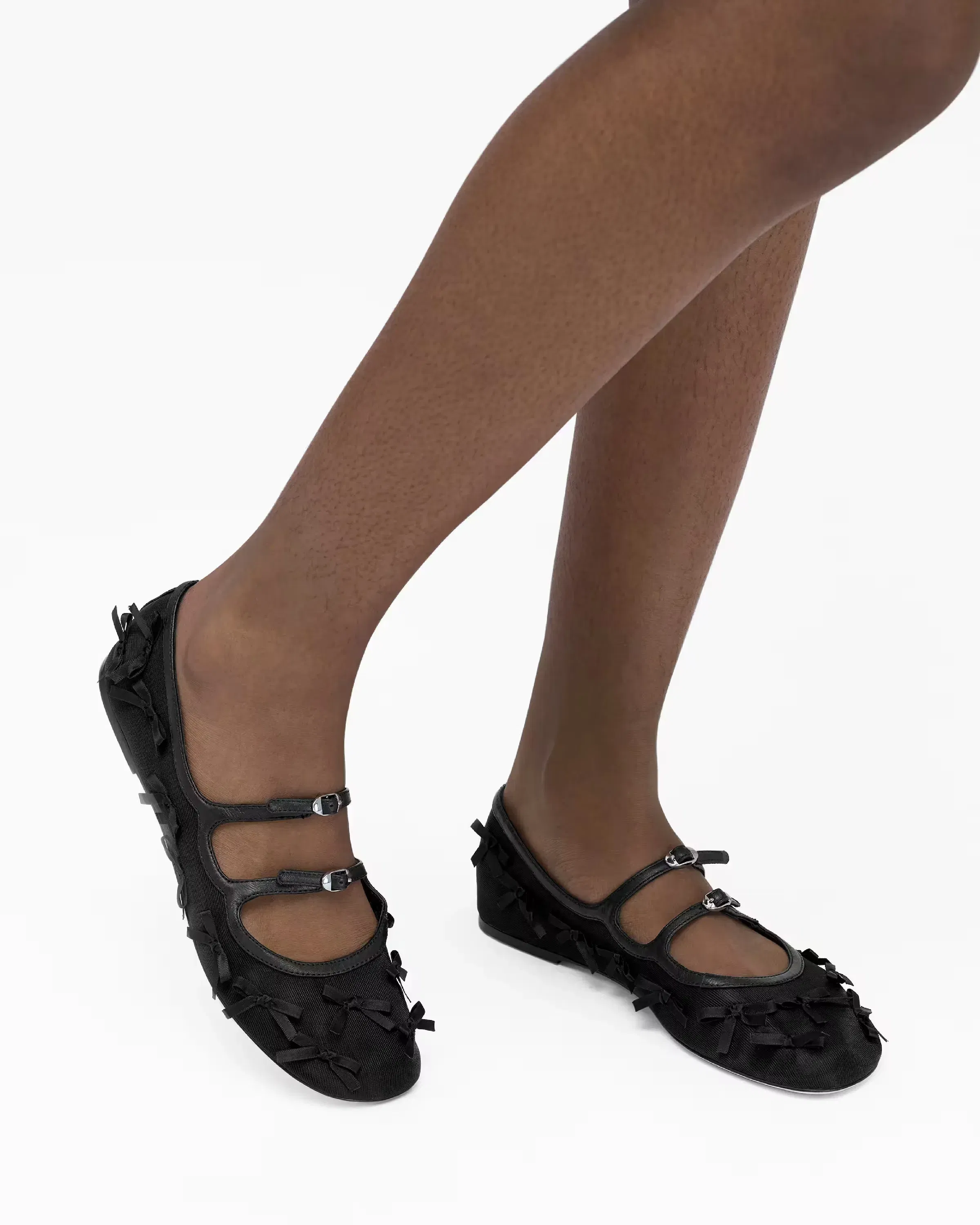 Marc Jacobs The Bow Mesh Kiki Ballerina Black