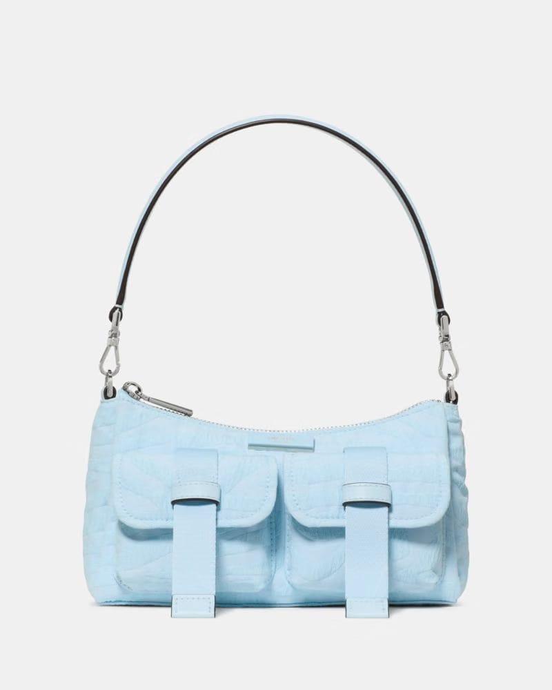 KateSpade Carter Zebra Cargo Crossbody Bag Blue Multicolor