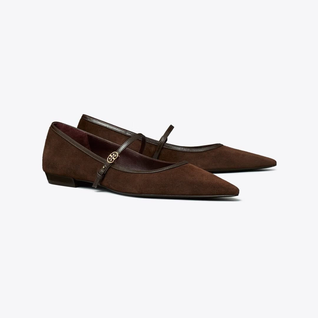 Tory Burch Double T Buckle Mary Jane DARK COCOA / DARK COCOA