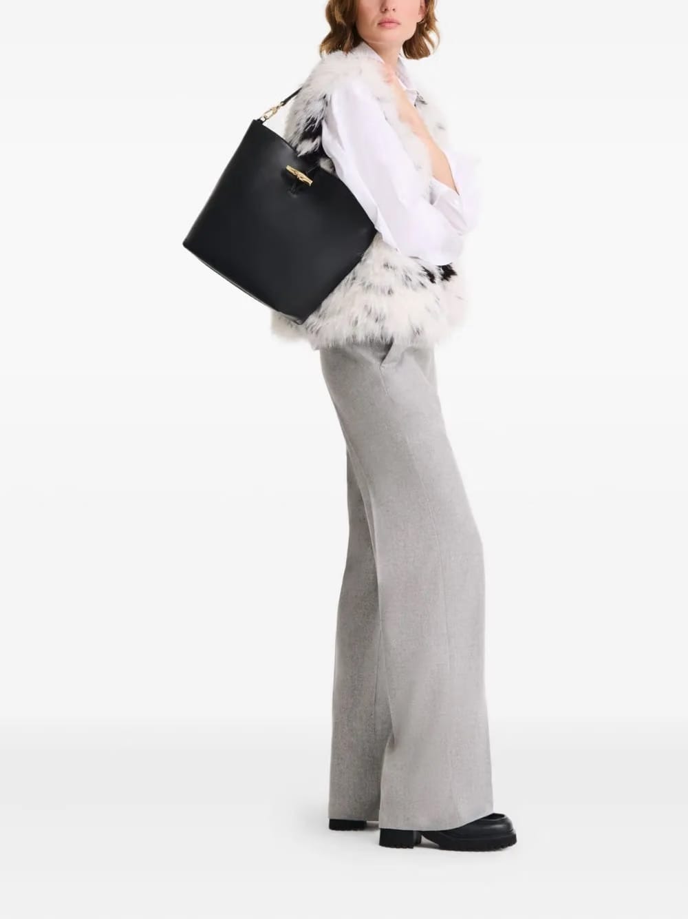 medium Le Roseau leather shoulder bag