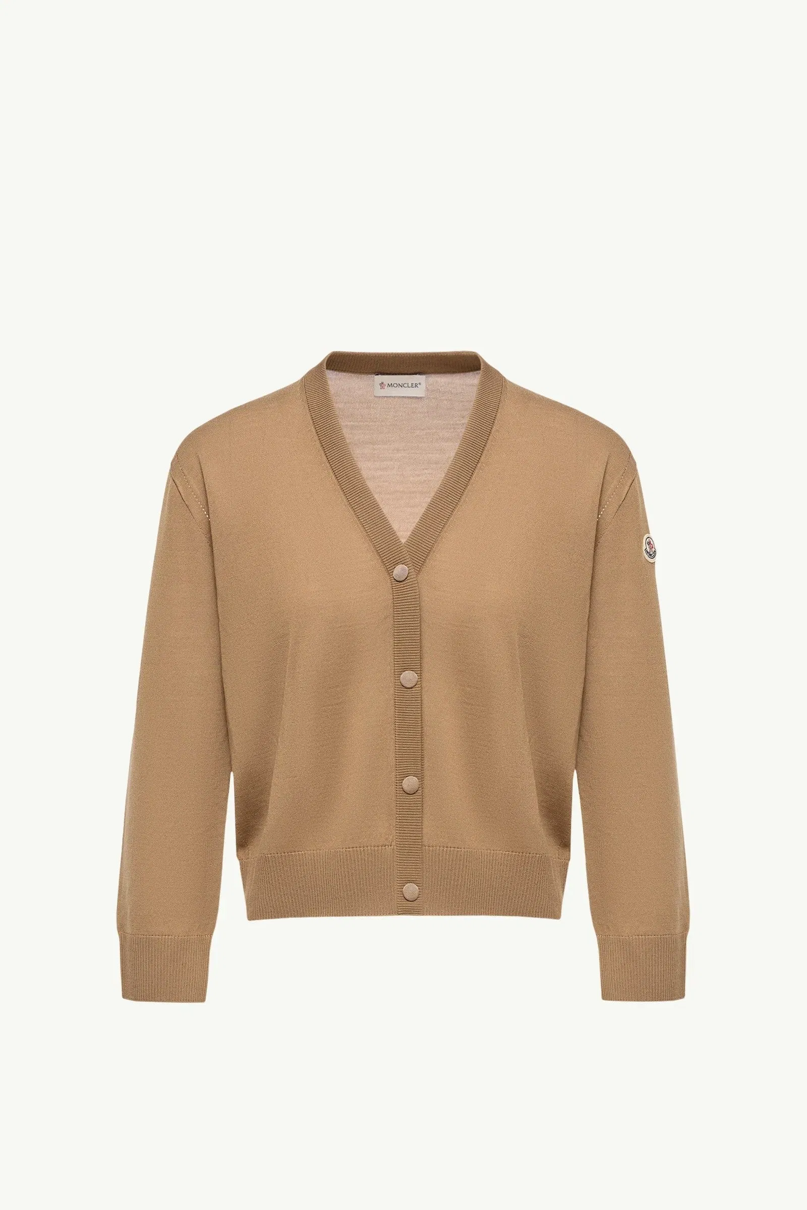 Moncler Wool Cardigan Beige Beige
