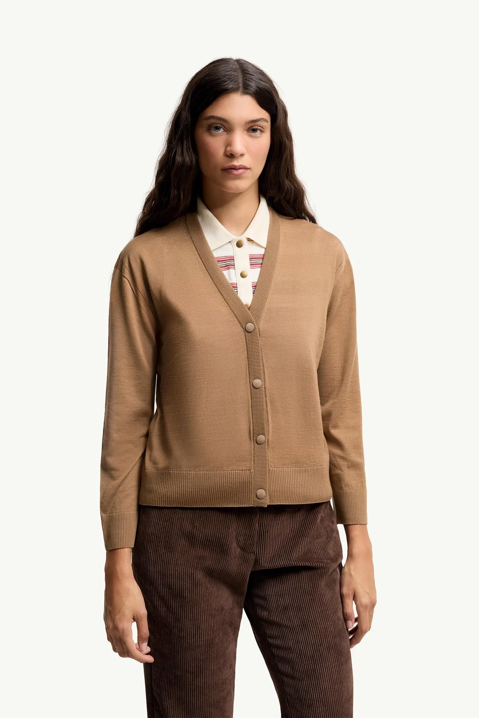 Moncler Wool Cardigan Beige Beige
